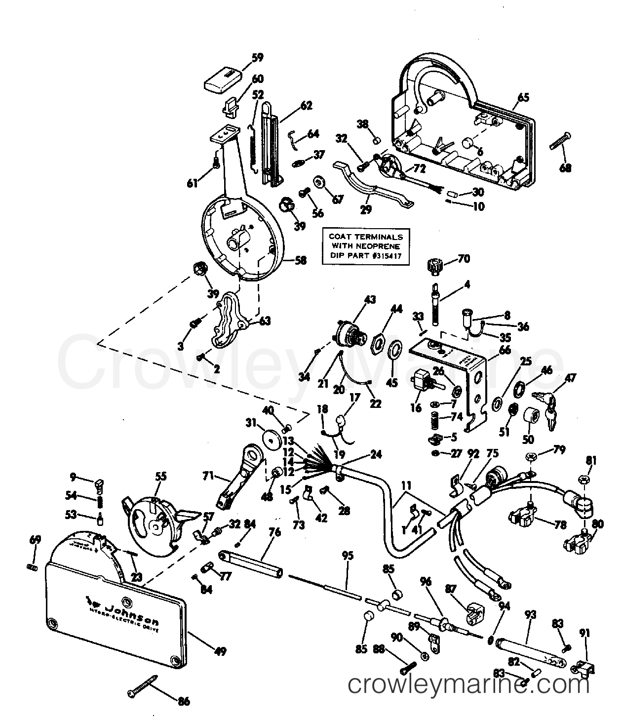 1970 Outboard 60 - 60ES70D - REMOTE CONTROL GROUP