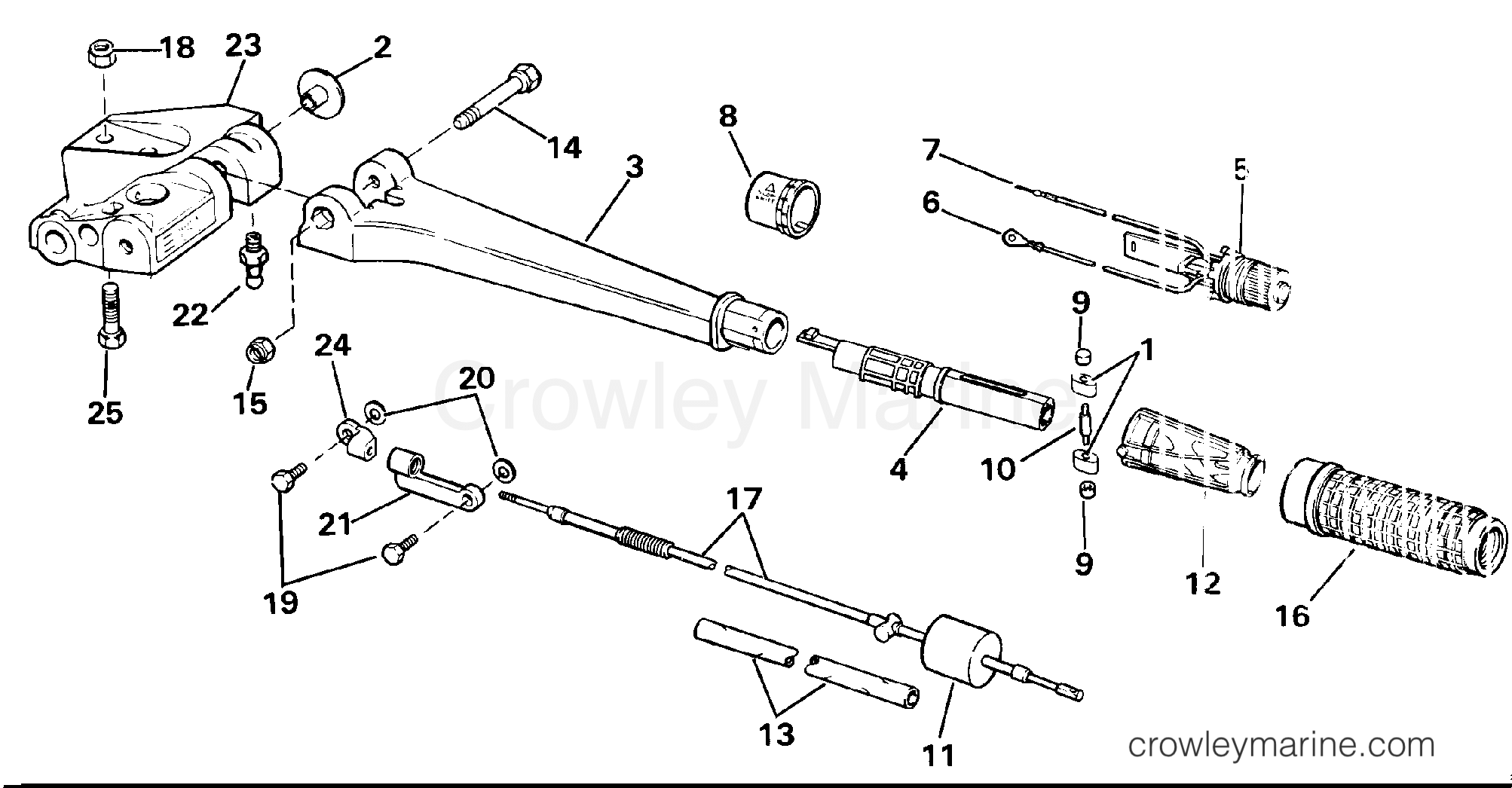 1984 Outboard 50 - E50TLCRM - STEERING HANDLE