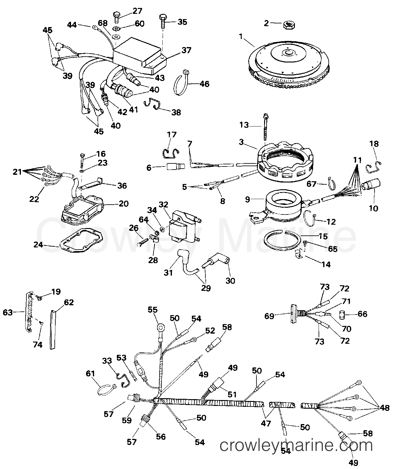 1993 Outboard 85 - J85TTLETS - IGNITION SYSTEM