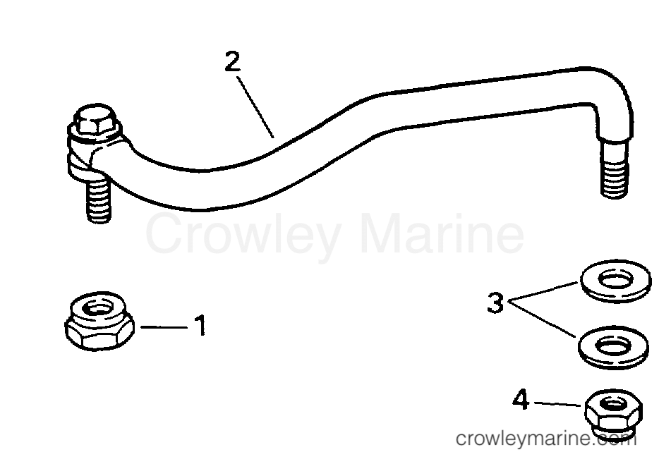 1997 Outboard 9.9 - HJ10FOEUR - STEERING LINK KIT