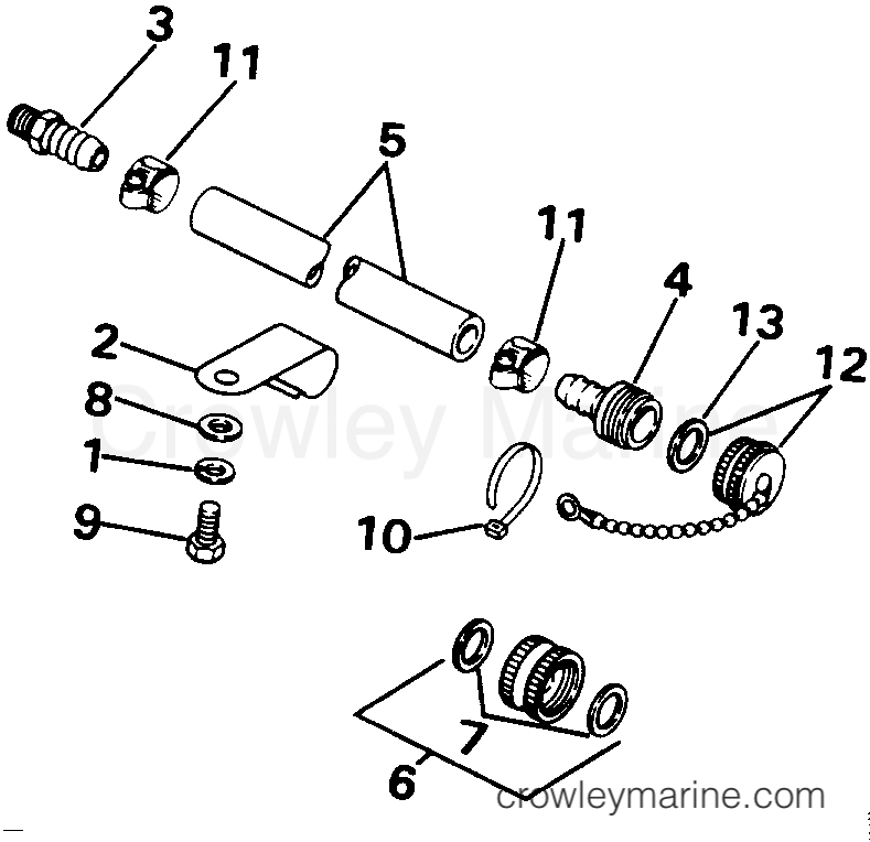1991 Rigging OMC Stern Drive - All Models - ENGINE FLUSHING KIT - 4 CYLINDER