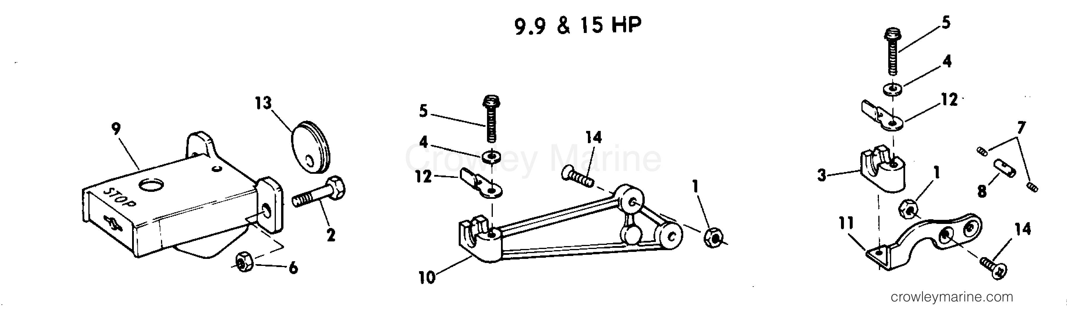 1976 Rigging Accessories - Remote Controls - ADAPTER KITS-REMOTE CONTROL 9.9 & 15 HP