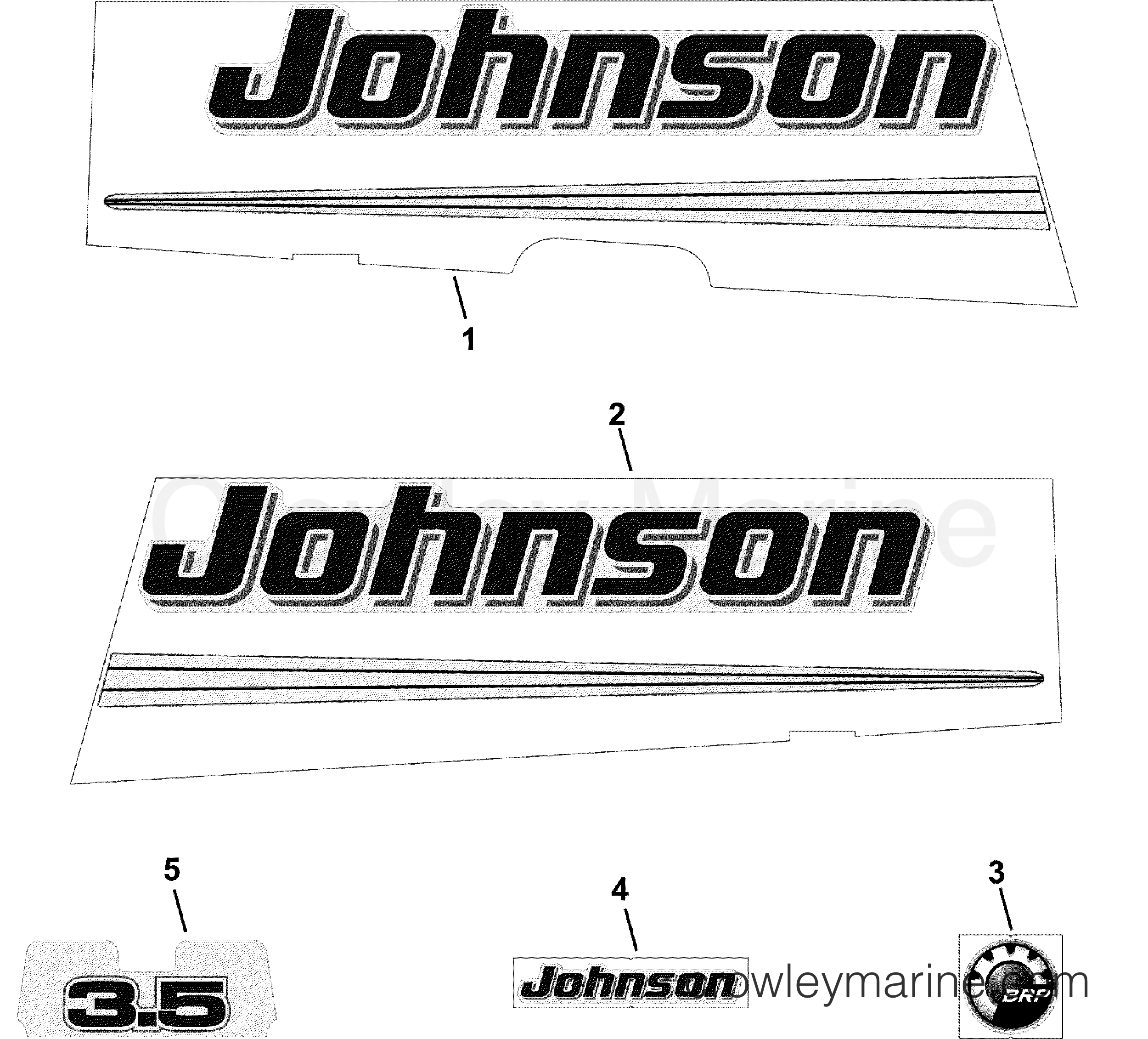 2006 Outboard 3.5 - J3RSDE - DECALS