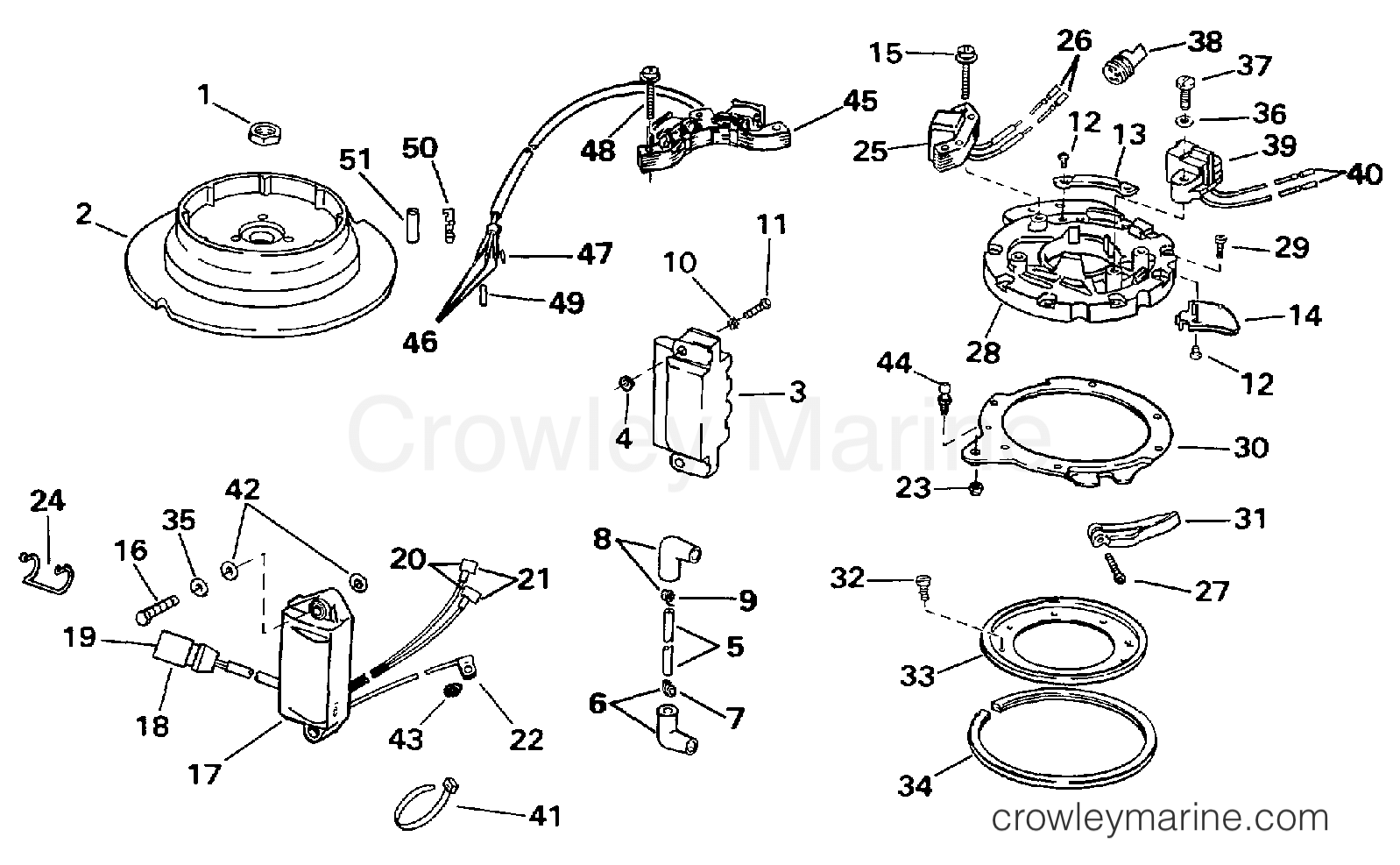 1998 Outboard 9.9 - J10EECC - IGNITION -- ROPE