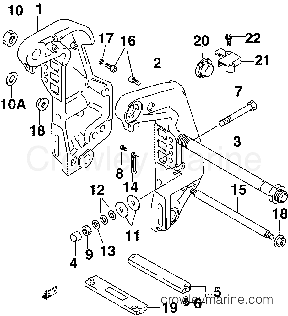 2005 Outboard 60 - J60PL4SOA - STERN BRACKET