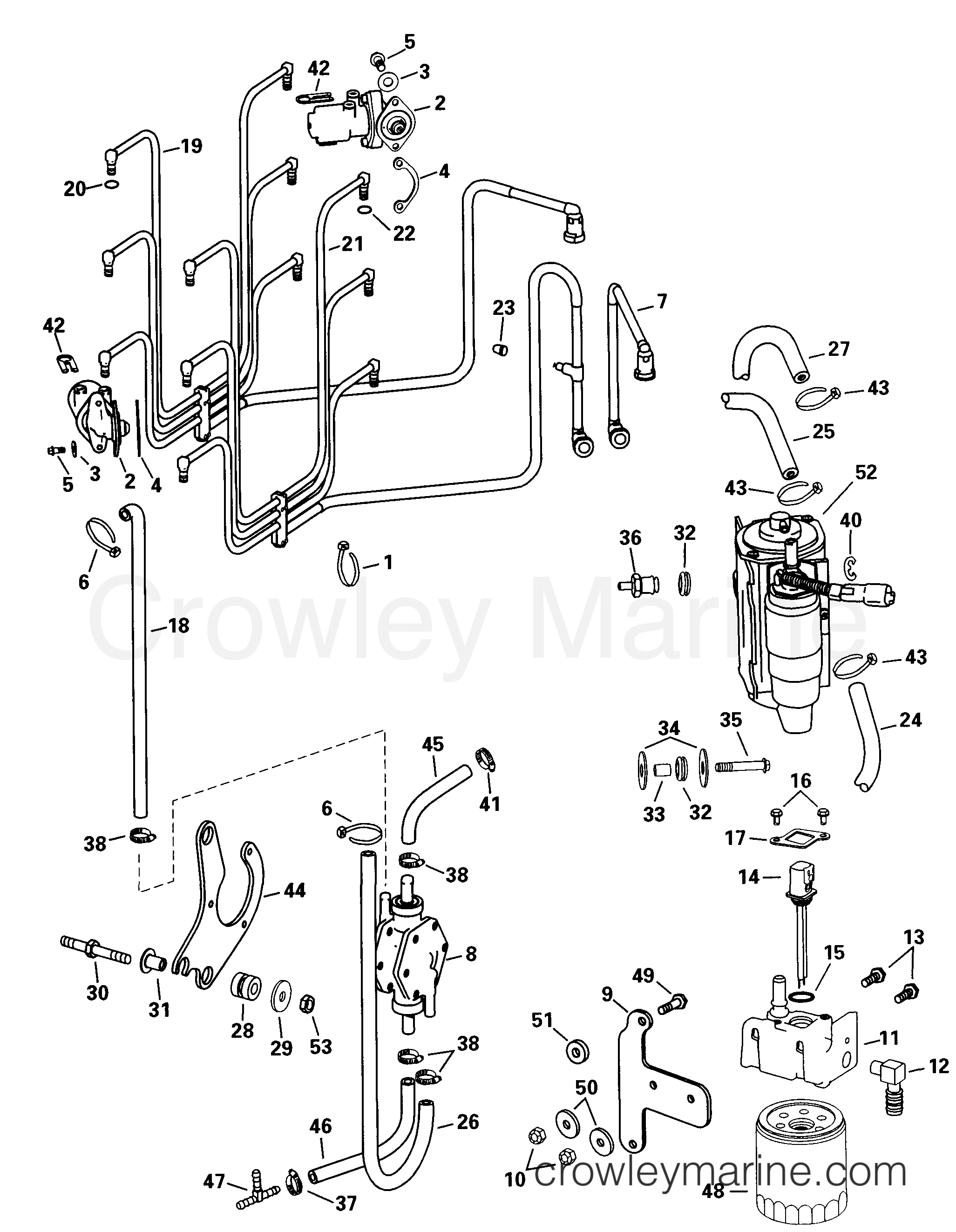 1999 Outboard 225 - E225FCZEES - FUEL COMPONENTS