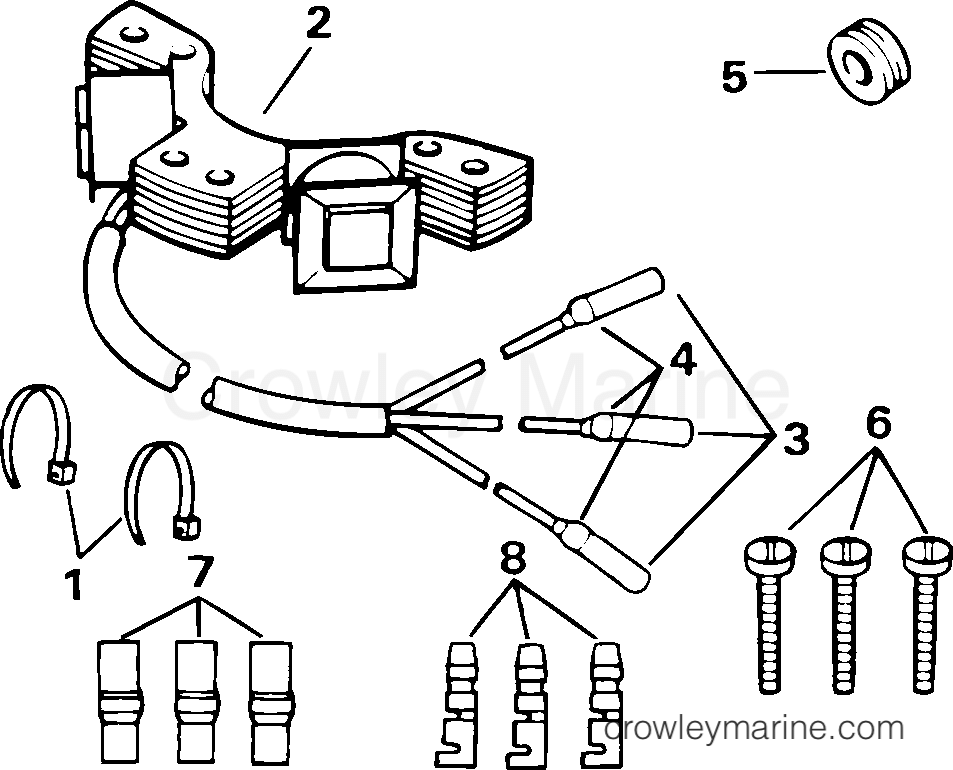 2001-2004 Rigging Accessories - 6 & 8HP 2 Stroke - AC LIGHTING KIT