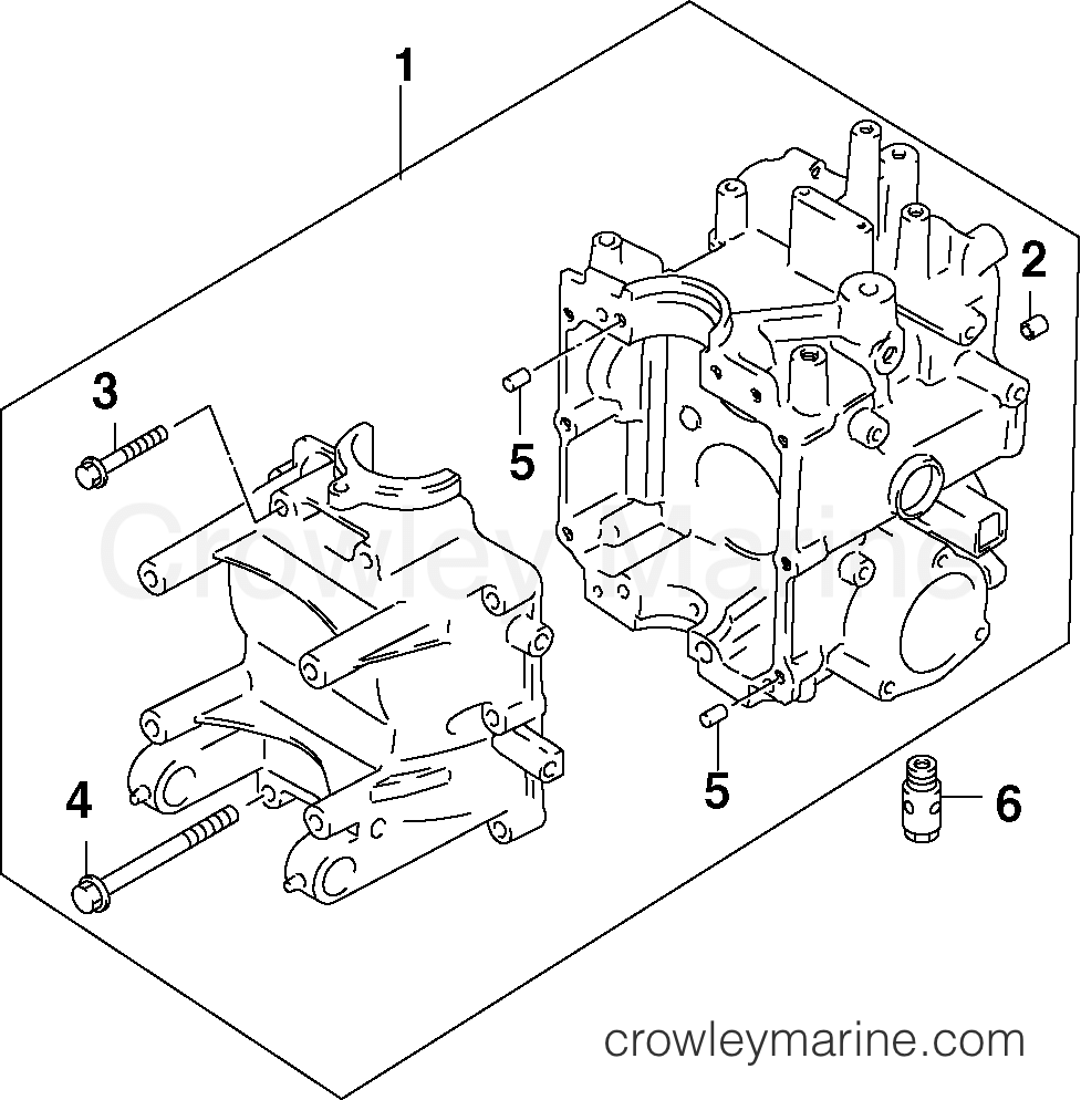 2003 Outboard 15 - J15TE4STC - CRANKCASE