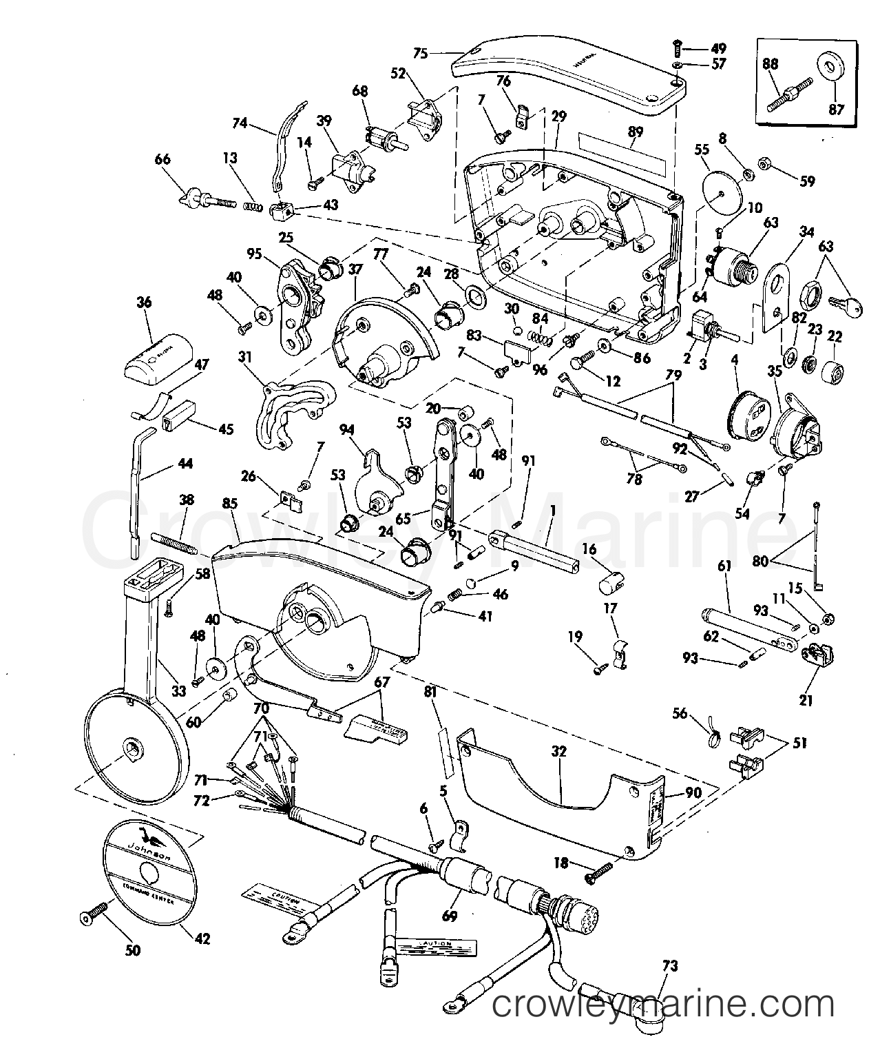 1976 Outboard 75 - 75ER76D - REMOTE CONTROL