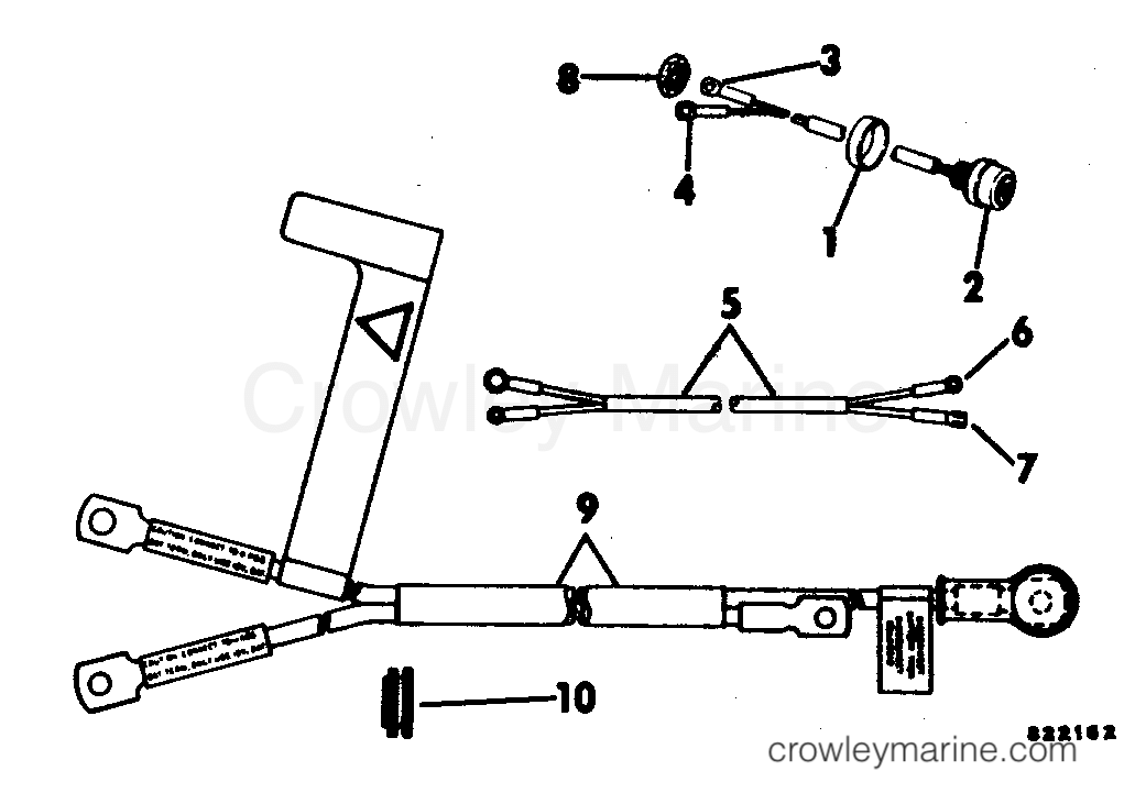 1983 Outboard 35 - E35ECTS - CABLE AND START SWITCH
