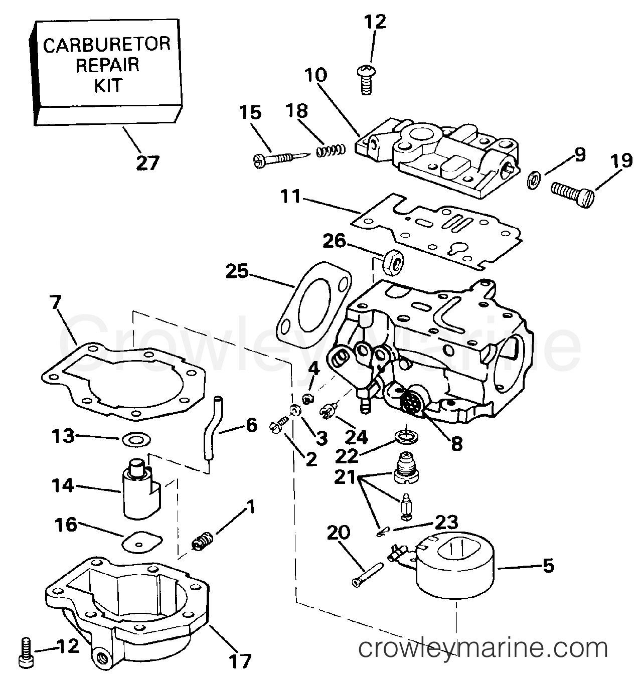 1993 Outboard 20 - E20EETS - CARBURETOR 20EE - 20ELE