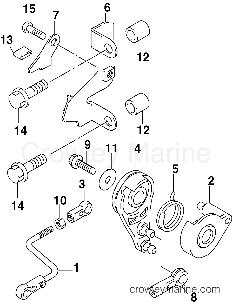 2004 Outboard 10 - J10EL4SRC - THROTTLE LINKAGE