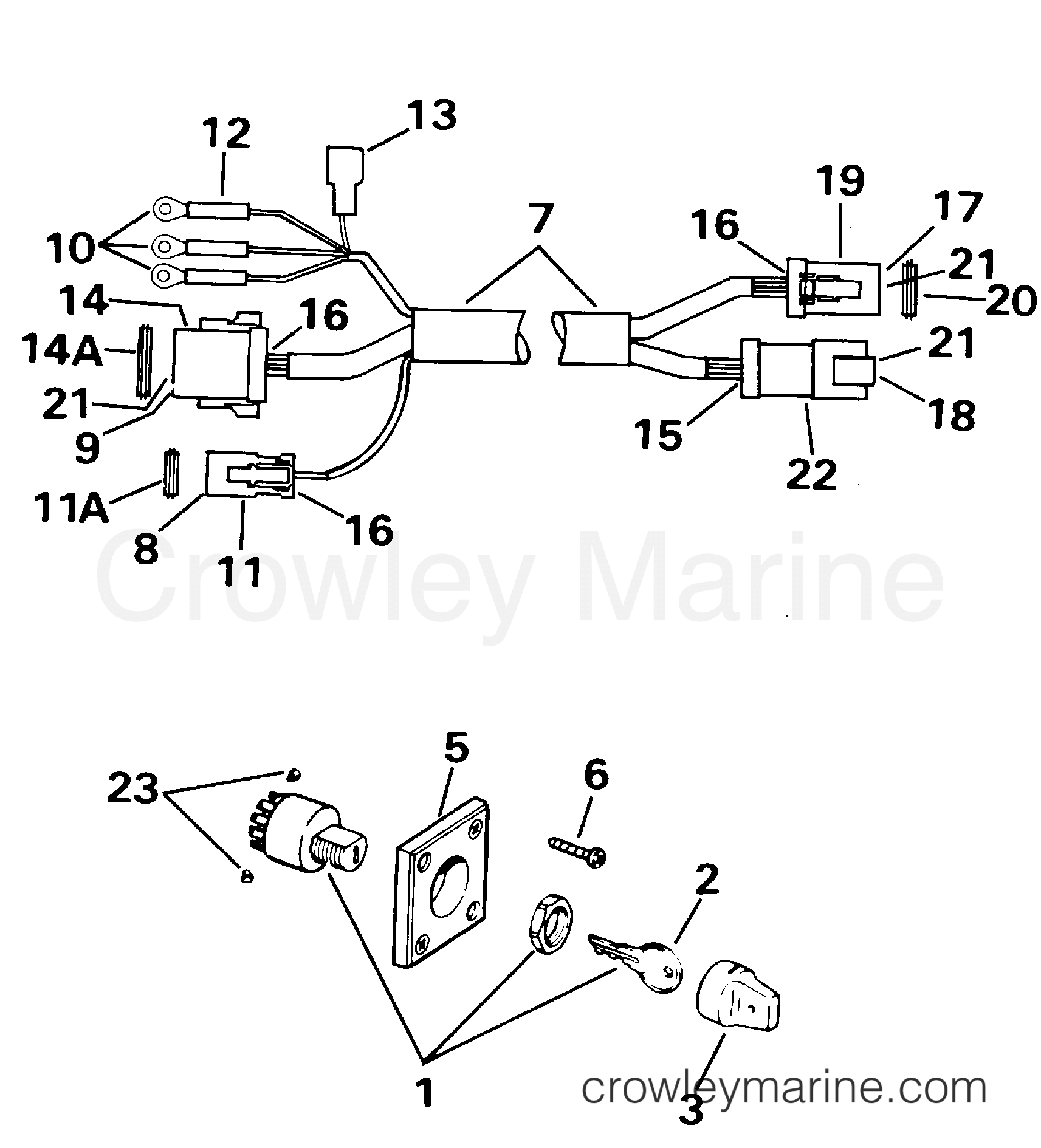 2000 Outboard 40 - J40RSSM - SWITCH & CABLE - 40 TPL ONLY