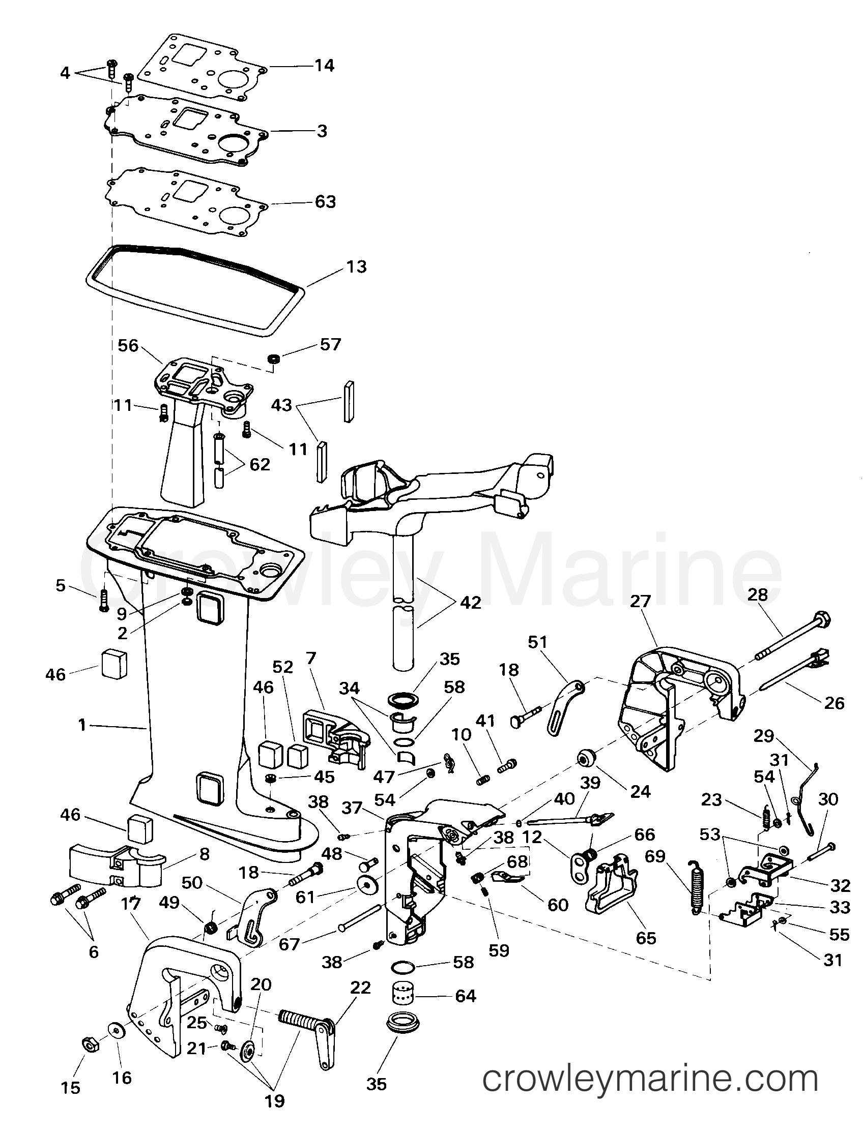 2000 Outboard 8 - J8WRSSC - MIDSECTION
