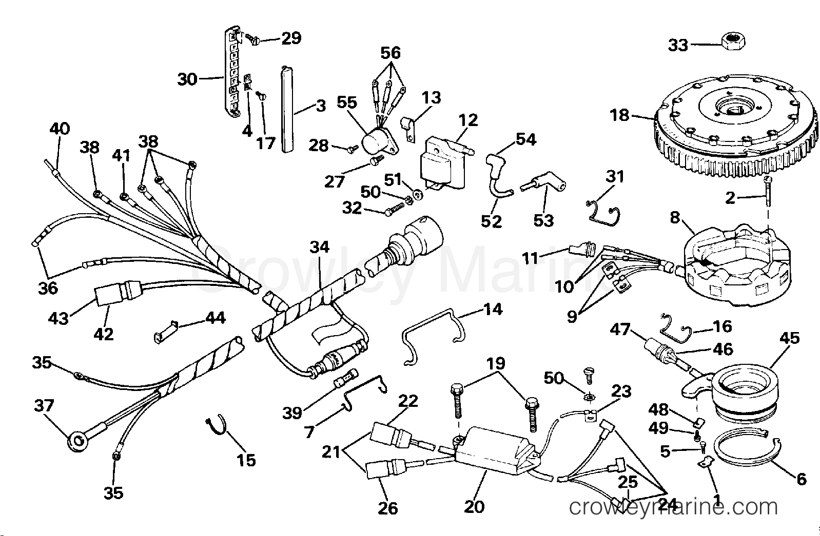 1986 Outboard 75 - J75ECDC - IGNITION SYSTEM