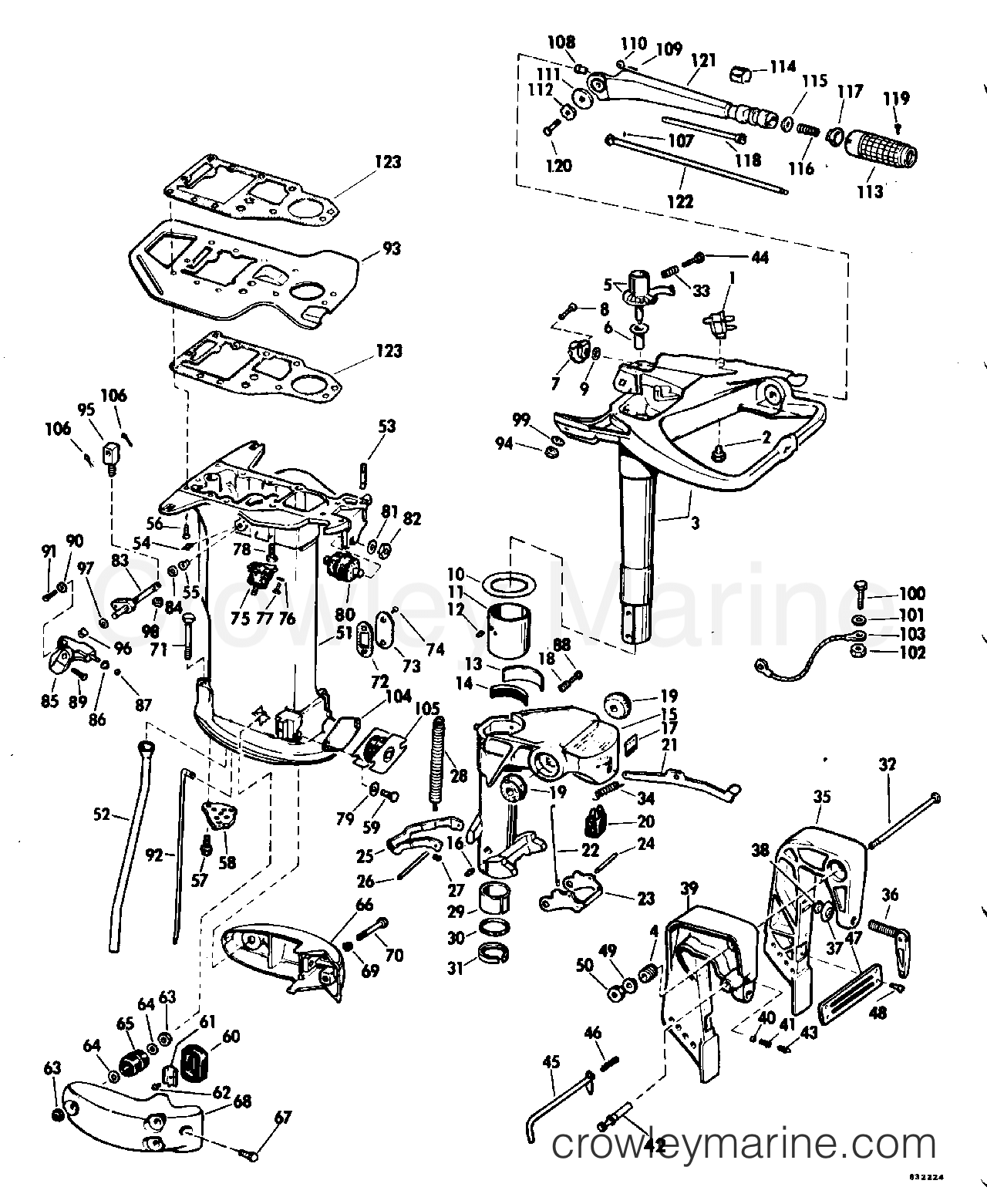 1983 Outboard 40 - J40RSR - MID-SECTION