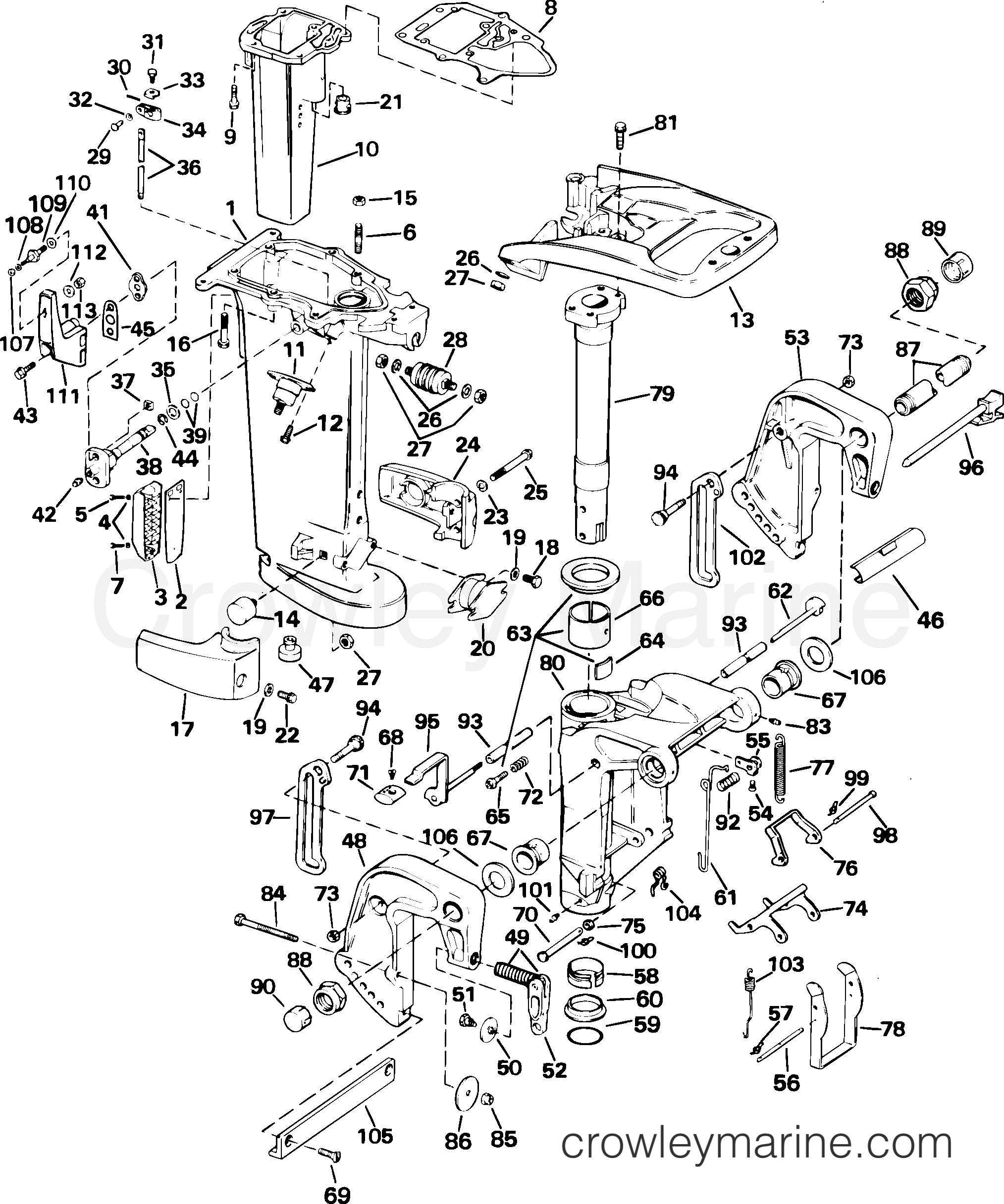 2005 Outboard 30 - J30ELSOD - MIDSECTION