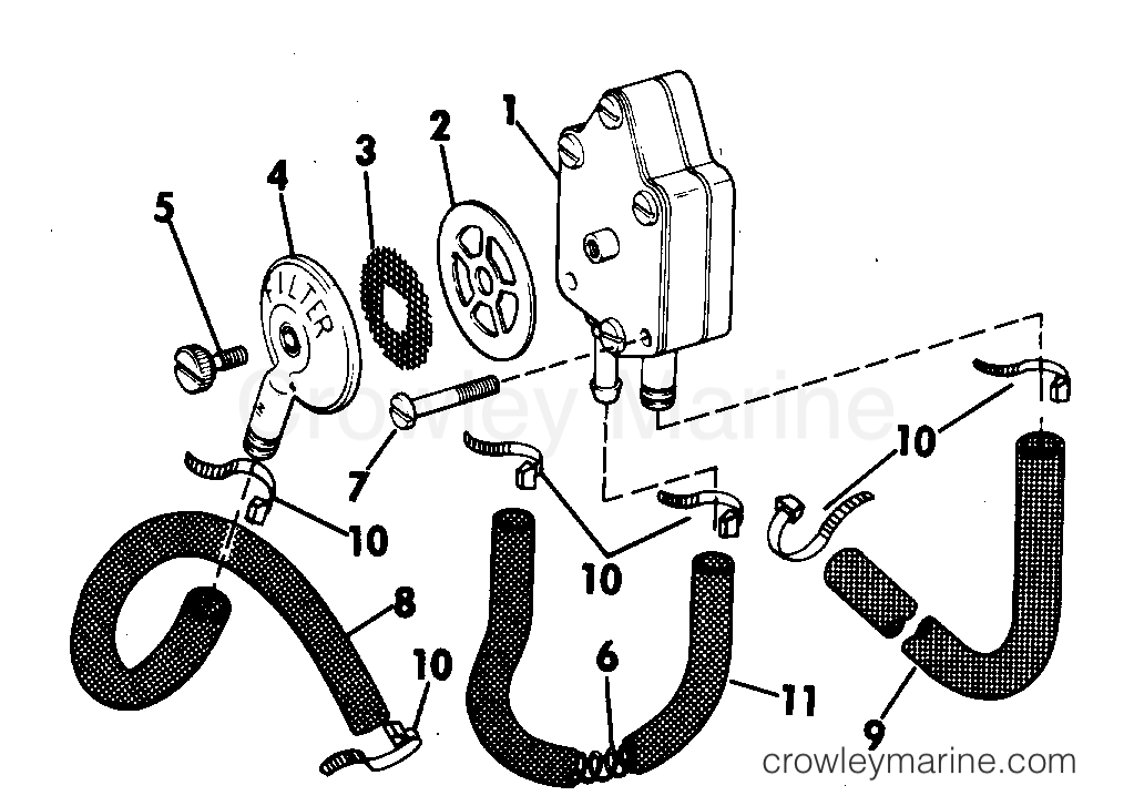 1981 Evinrude Outboards 70 - E70ELCIH FUEL PUMP section