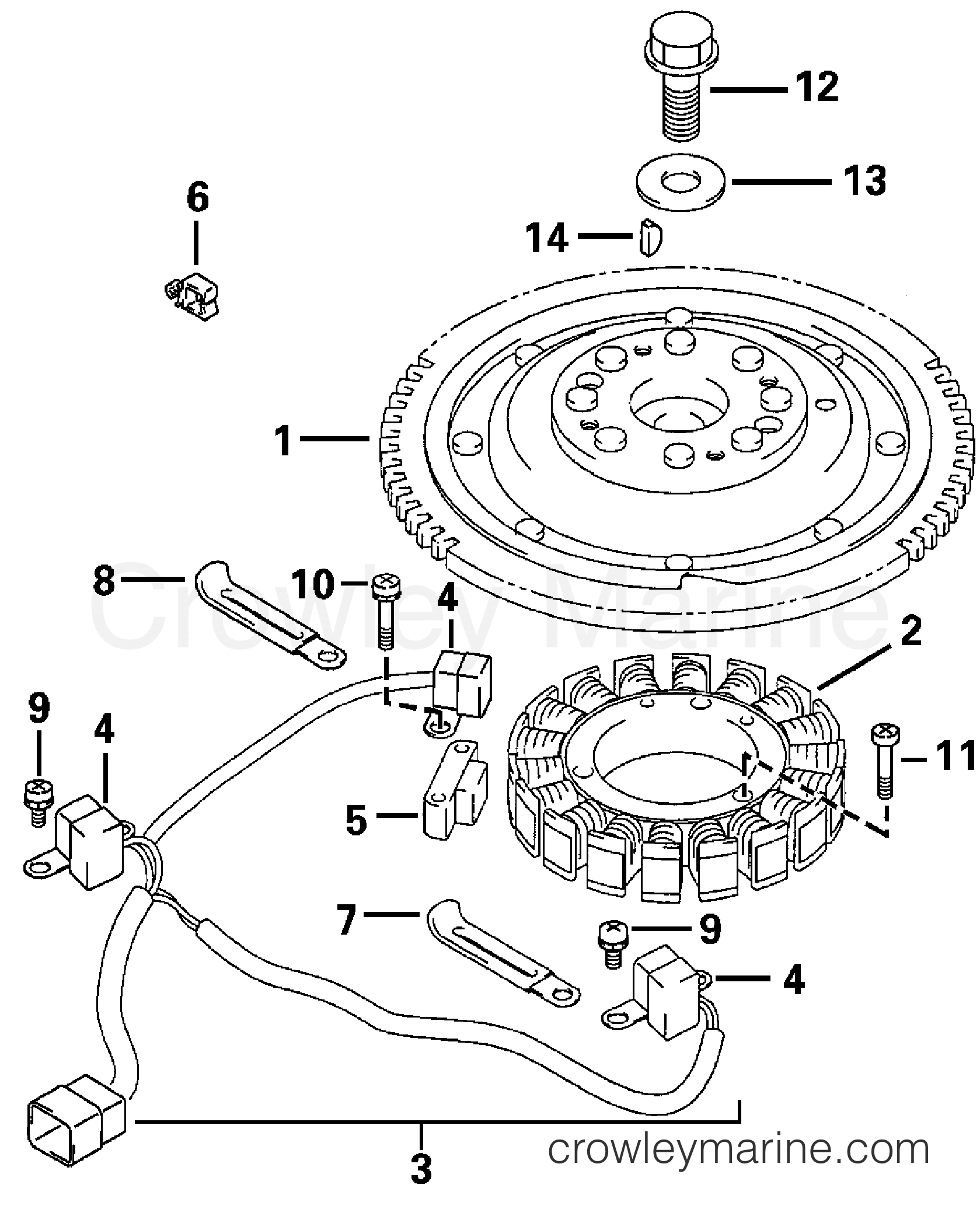 2000 Outboard 70 - E70 - FLYWHEEL