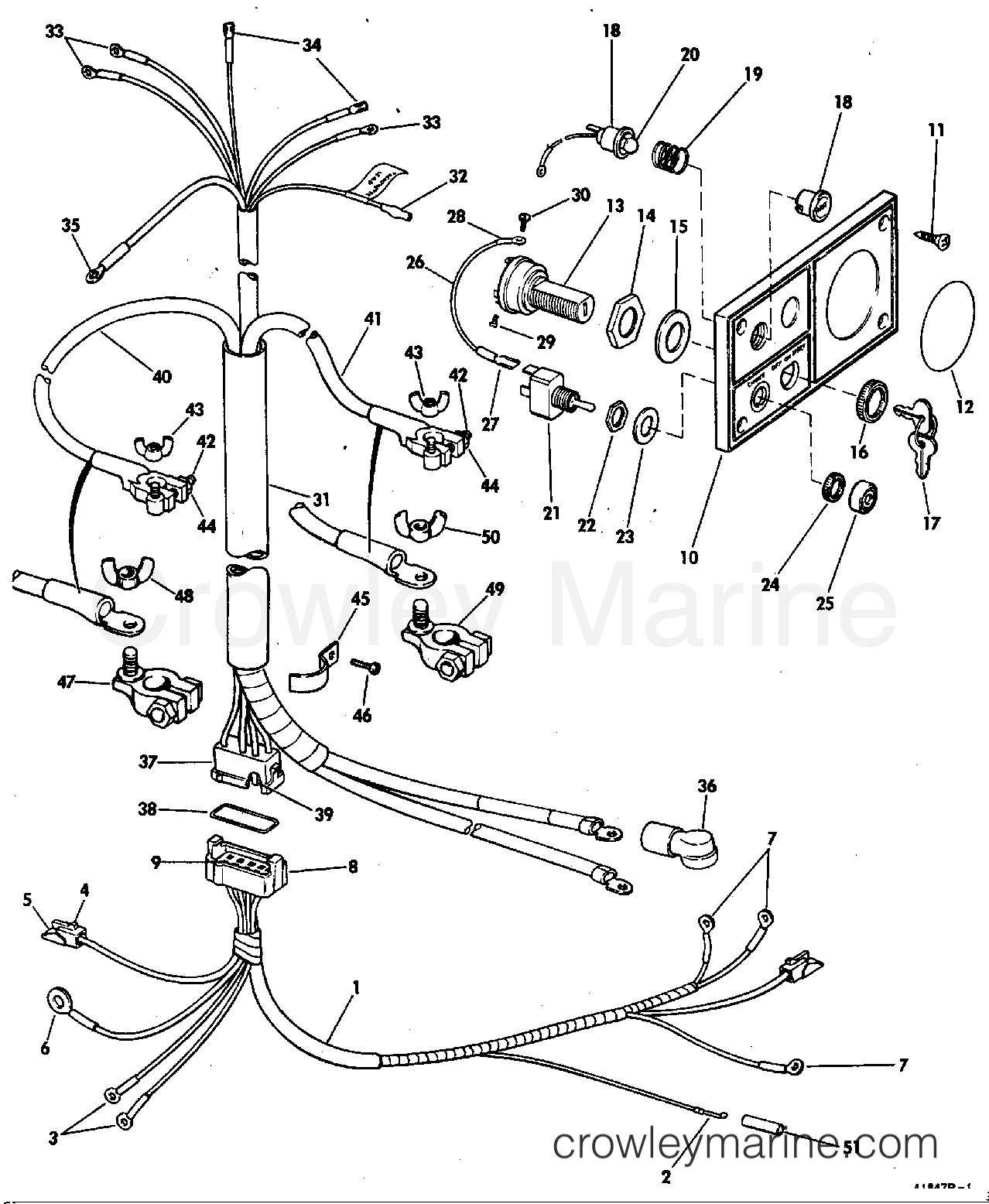 1968 Outboard 40 - RDS-30D - INSTRUMENTS AND CABLE GROUP