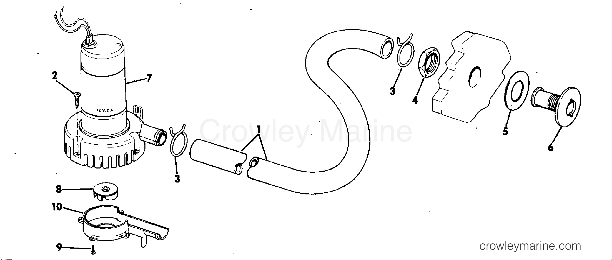 1972 Rigging Accessories - Electrical System - BILGE PUMP KIT ASSEMBLY