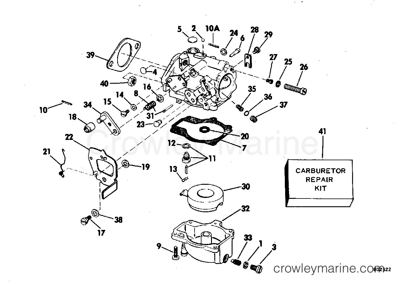 1981 Outboard 75 - J75ERCIM - CARBURETOR