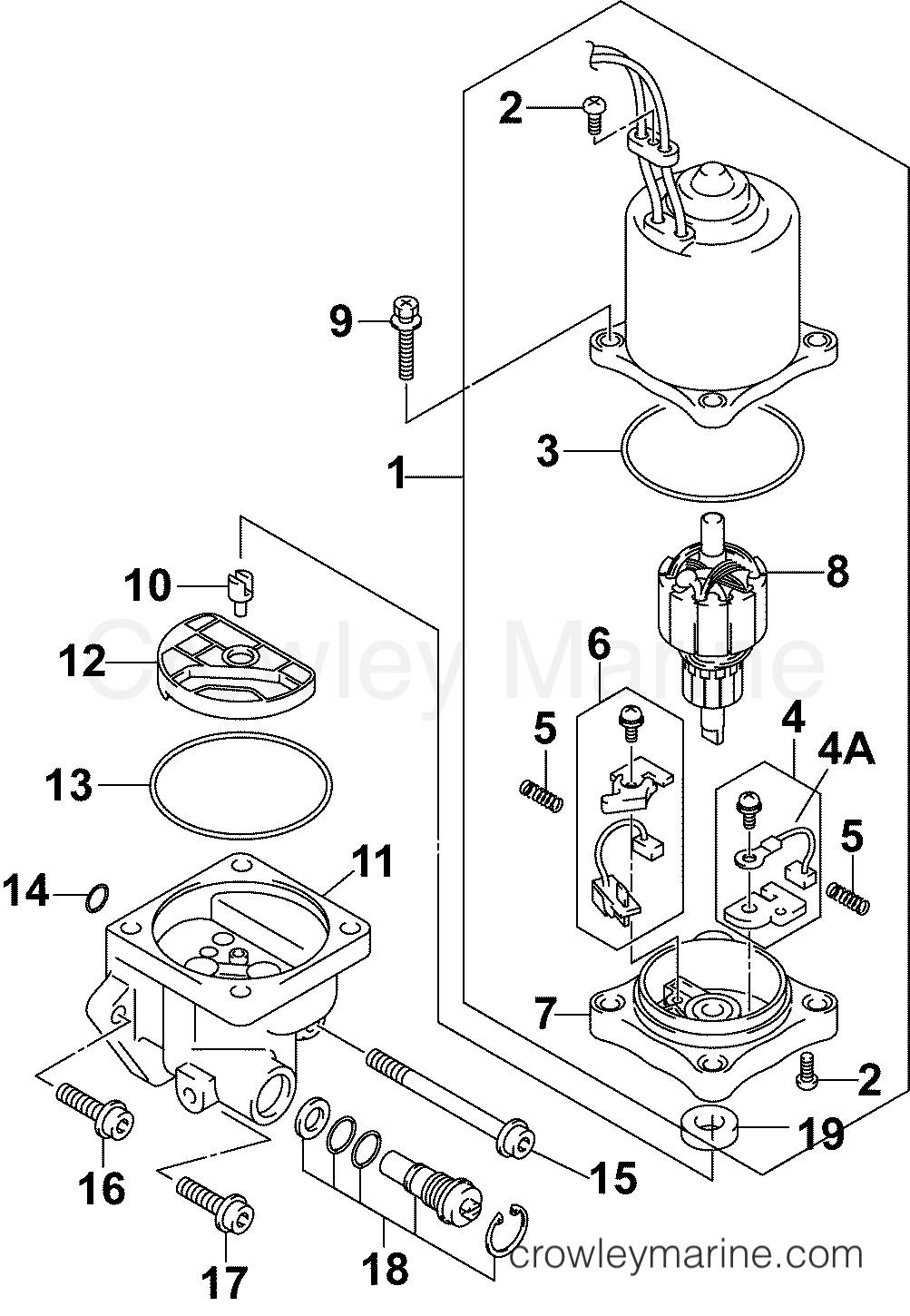 2005 Outboard 115 - J115PX4SOR, - TRIM MOTOR