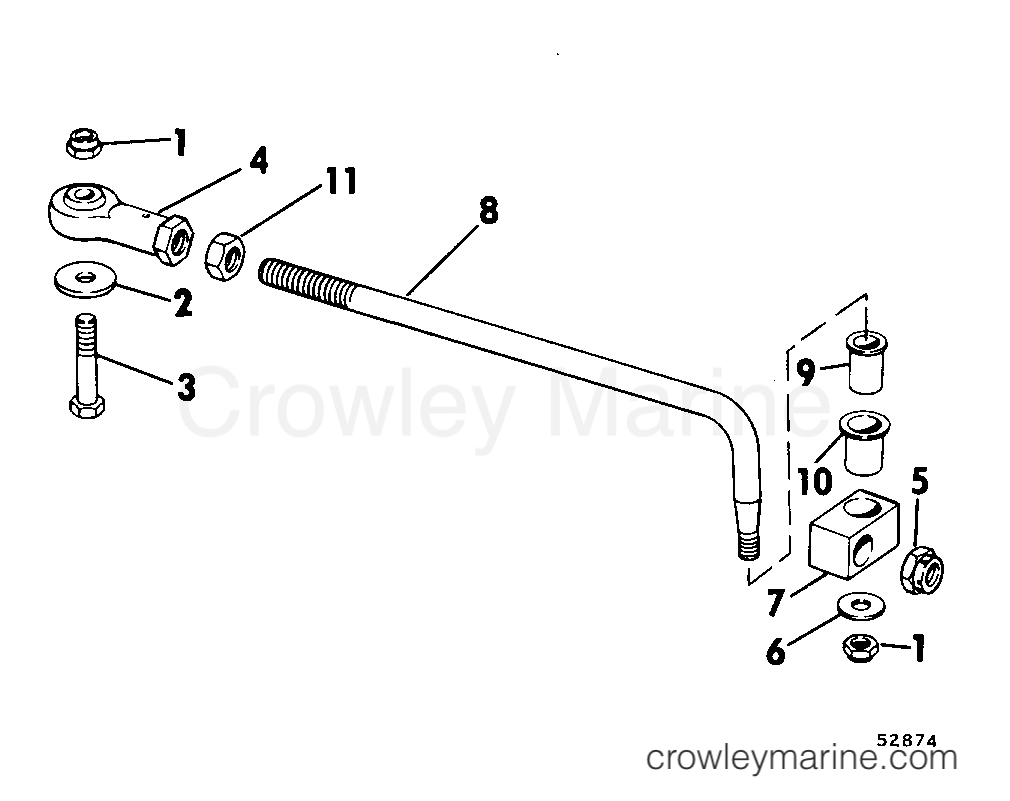 1975 Rigging Accessories - Steering - STEERING CON. KIT-MERCURY