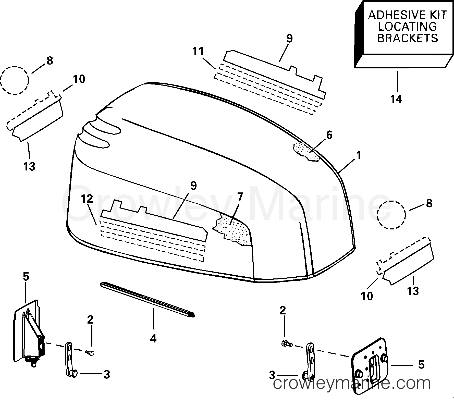 2002 Outboard 90 - J90PLSNF - ENGINE COVER