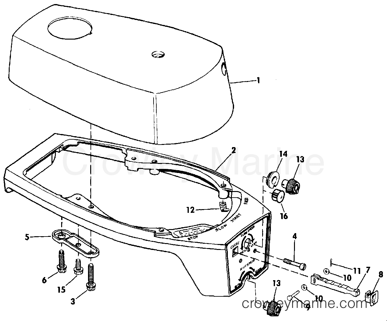 1987 Outboard 1.2 - JCO-CUA - ENGINE COVER