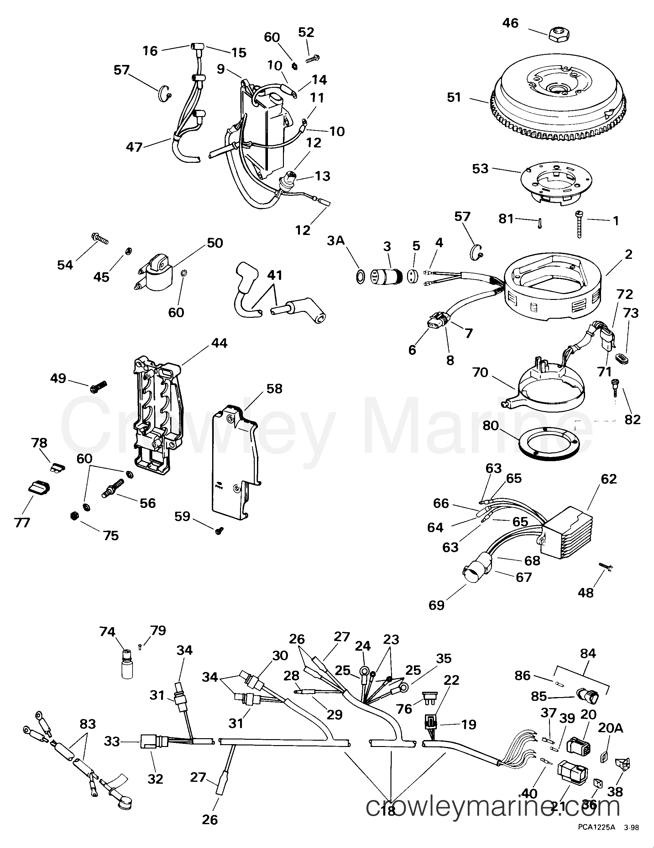 1998 Outboard 35 - BJ35QLECA - IGNITION SYSTEM -- REMOTE