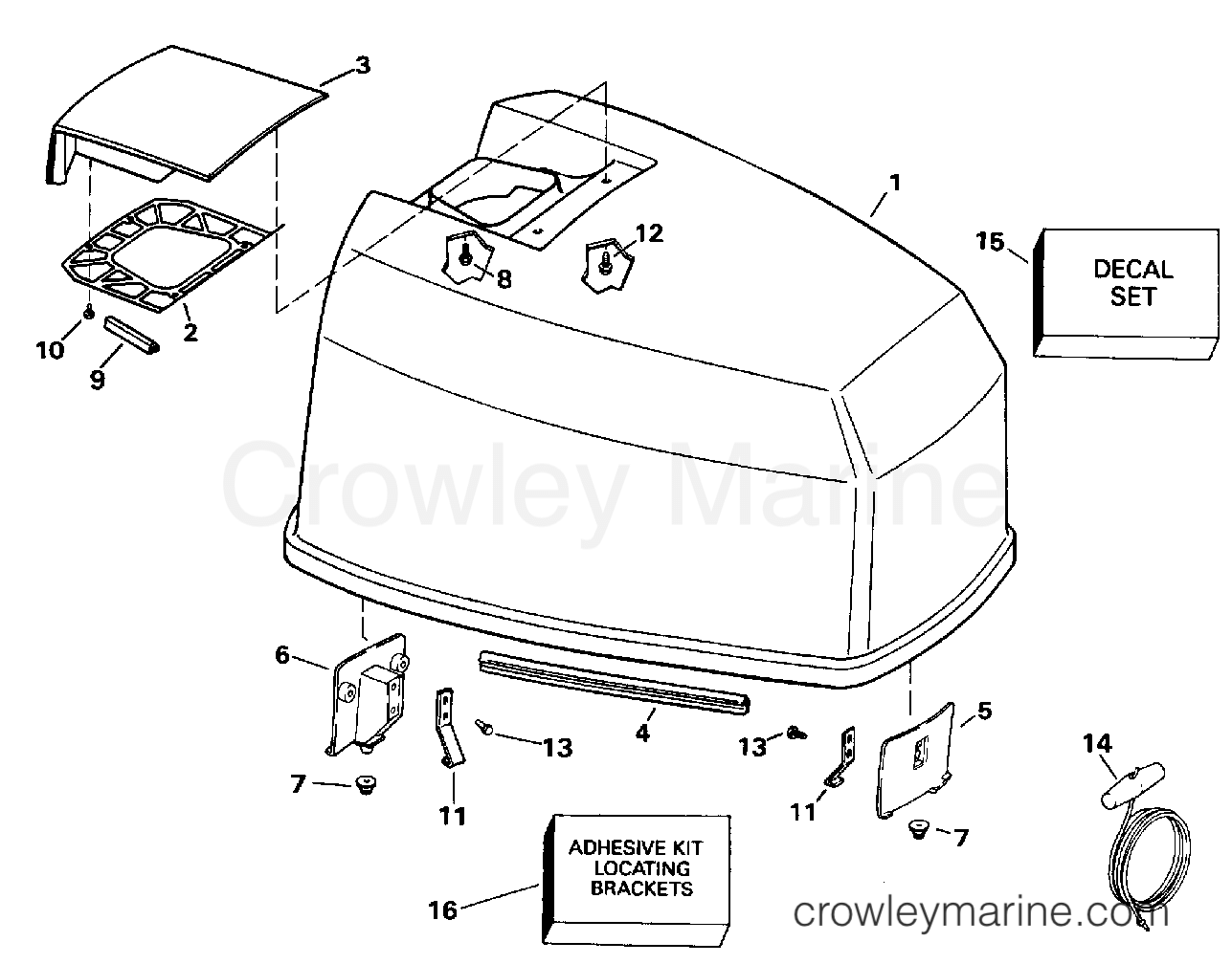 1996 Outboard 125 - SJ125WTPLV - ENGINE COVER