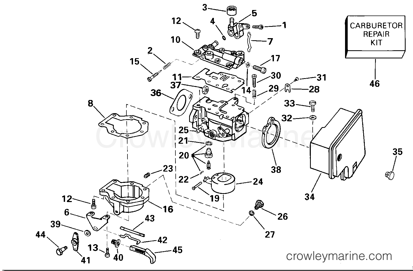 2000 Outboard 6 - J6RSSM - CARBURETOR