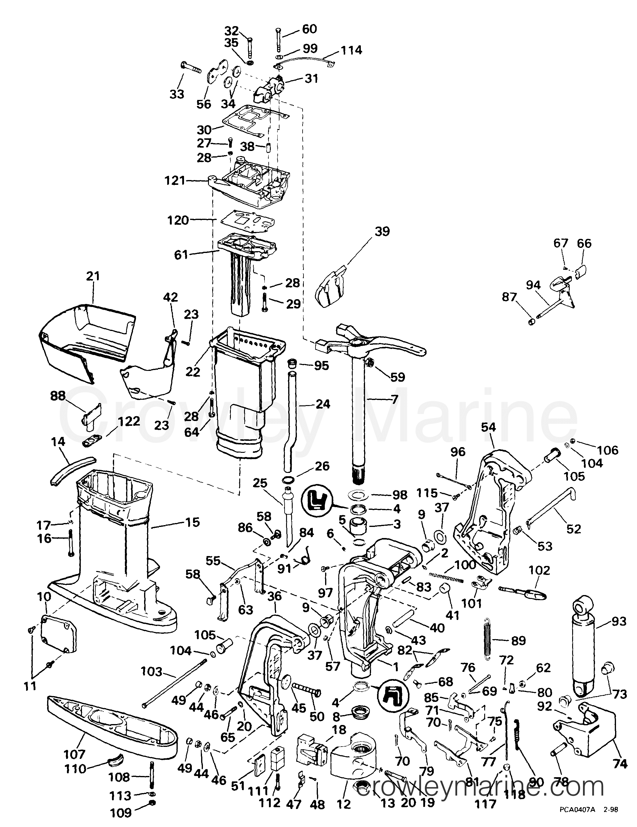 1999 Outboard 65 - J65WRYEES - MIDSECTION