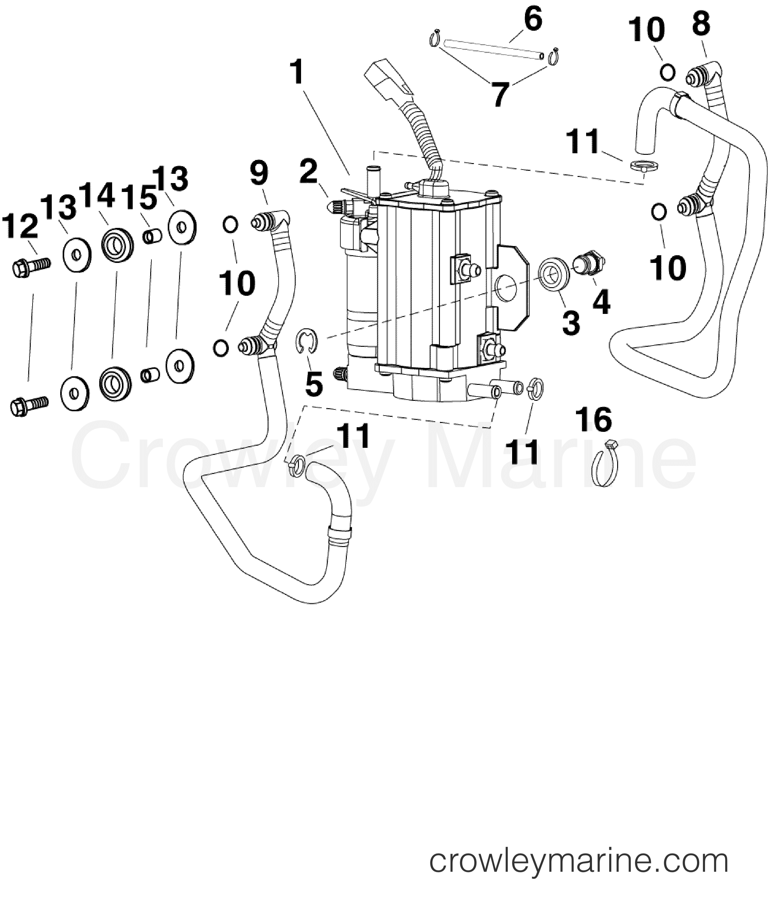 2010 Evinrude Outboards 40 - E40DPLISF FUEL PUMP & VAPOR SEPARATOR section
