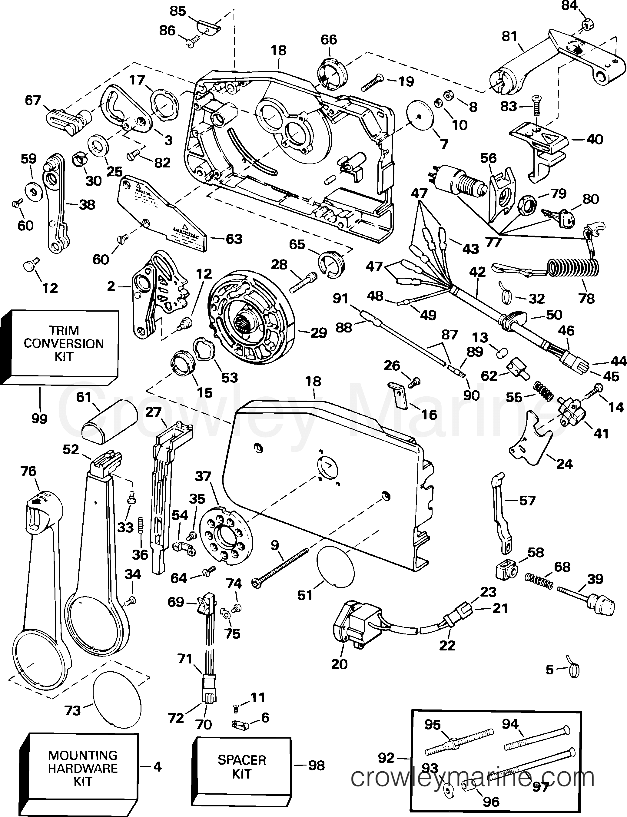 2001-2004 Rigging Accessories - Remote Controls - REMOTE CONTROL - SIDE MOUNT - KEY SWITCH