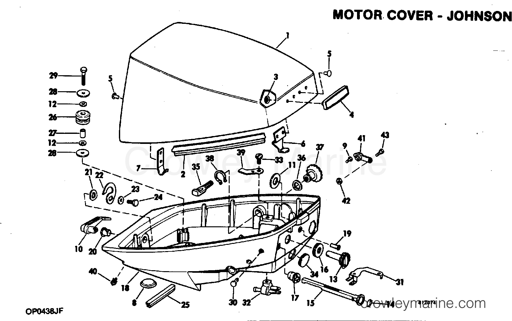 1982 Outboard 15 - E10SELCNS - MOTOR COVER - JOHNSON