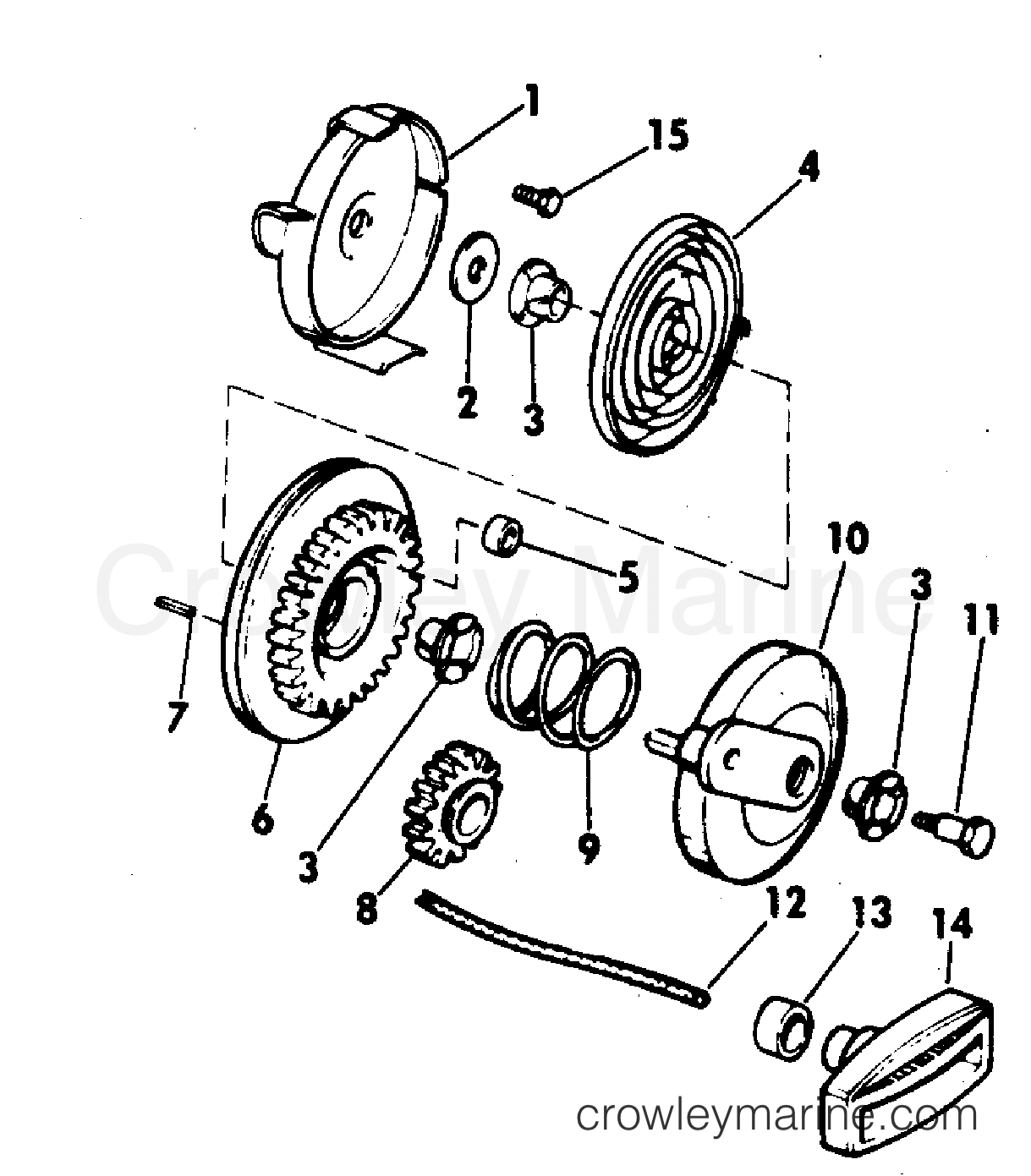 1972 Outboard 4 - 4236S - REWIND STARTER