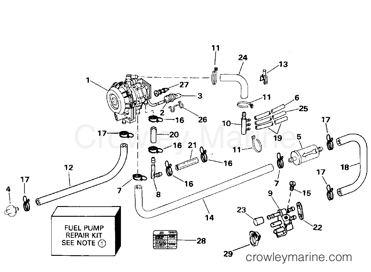 1994 Outboard 40 - E40TLERE - FUEL PUMP
