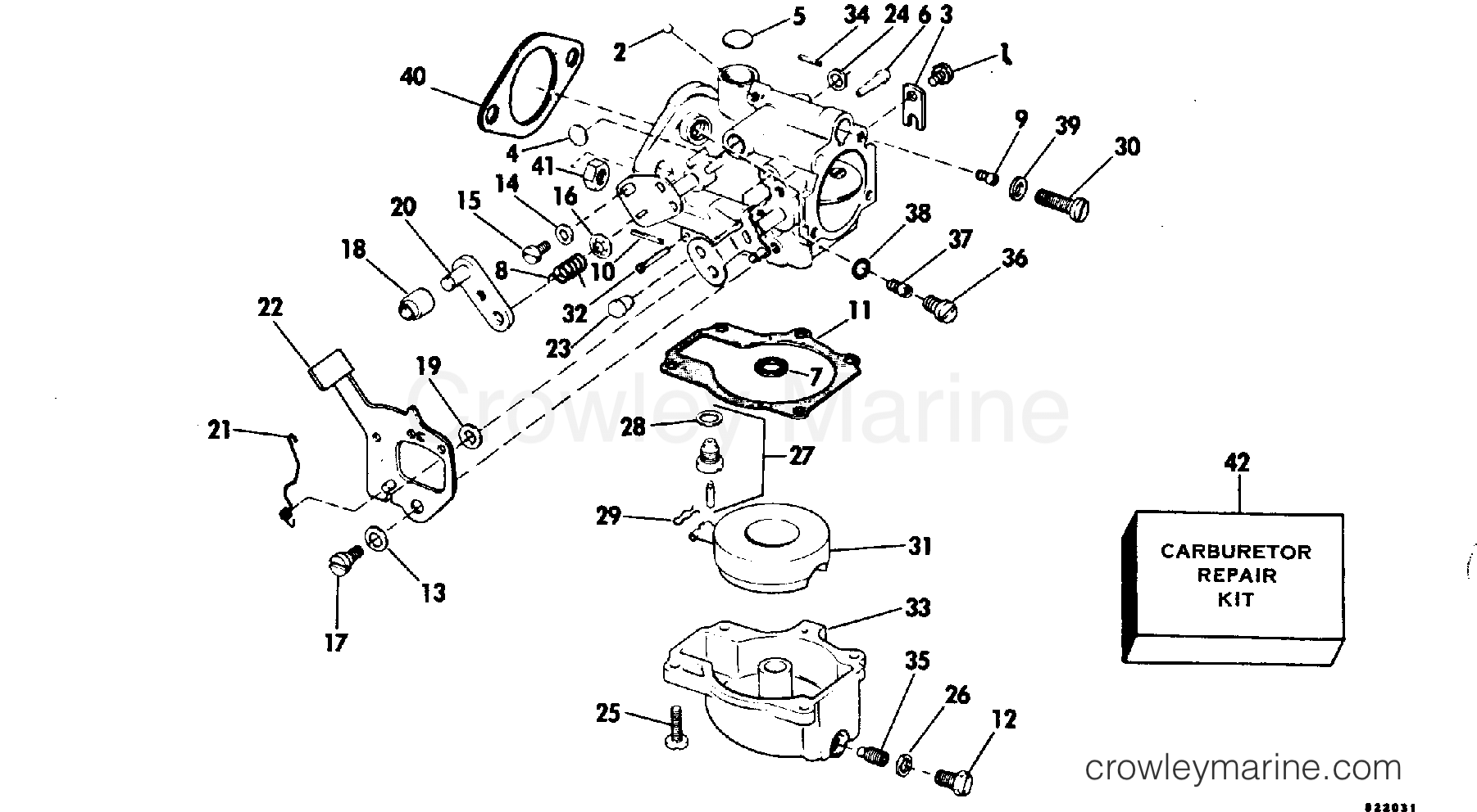 1982 Outboard 60 - J60ECNM - CARBURETOR