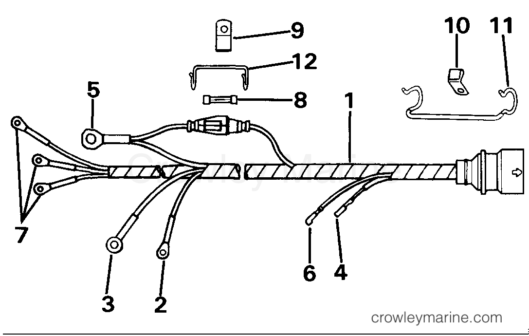 1986 Outboard 20 - E20ECDC - CABLE ASSEMBLY