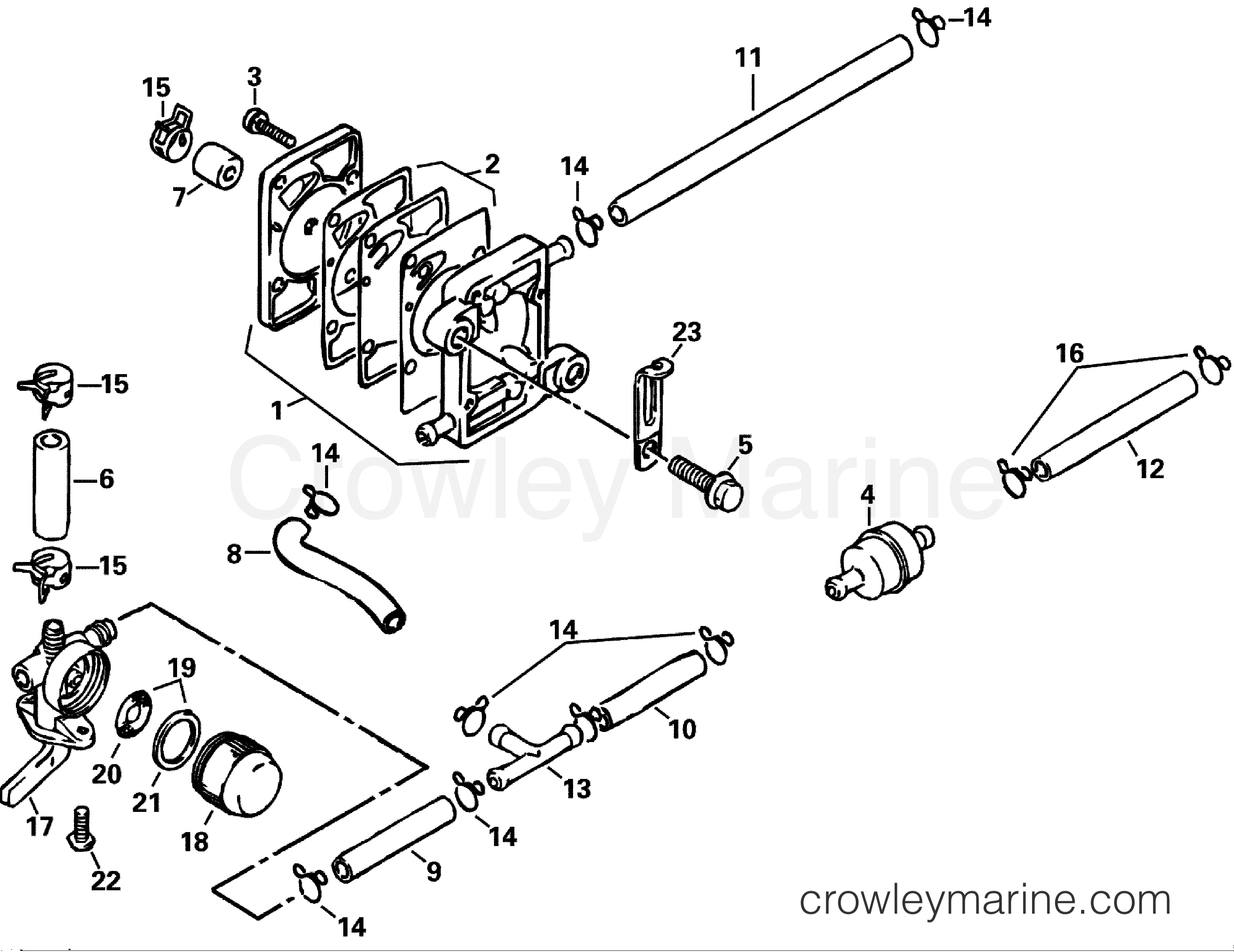 2001 Outboard 5 - J5RSIM - FUEL PUMP