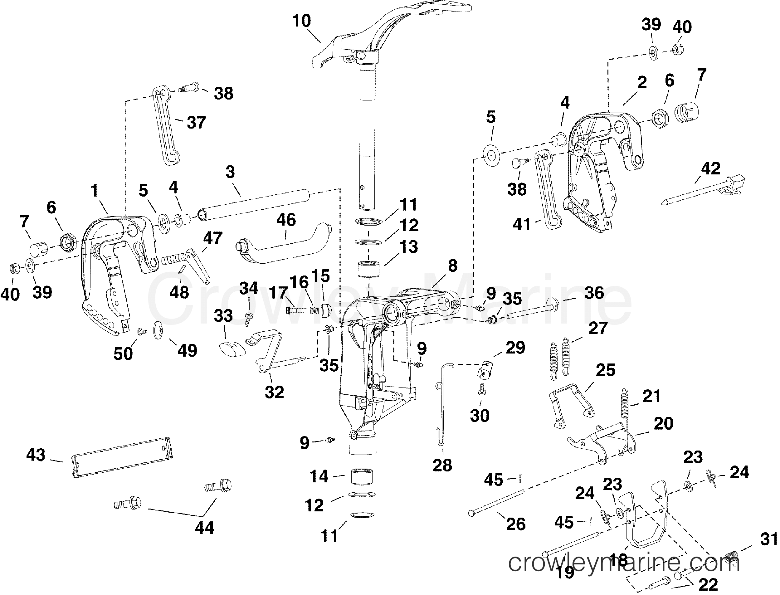 2010 Outboard 25 - E25DTEISC - SWIVEL BRACKET