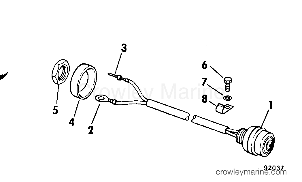 1979 Outboard 55 - 55975C - SHORTING SWITCH