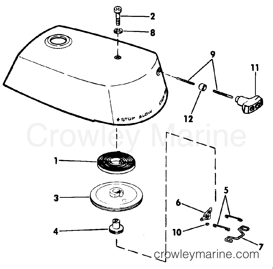 1986 Outboard 4 - J4BRHCDE - REWIND STARTER
