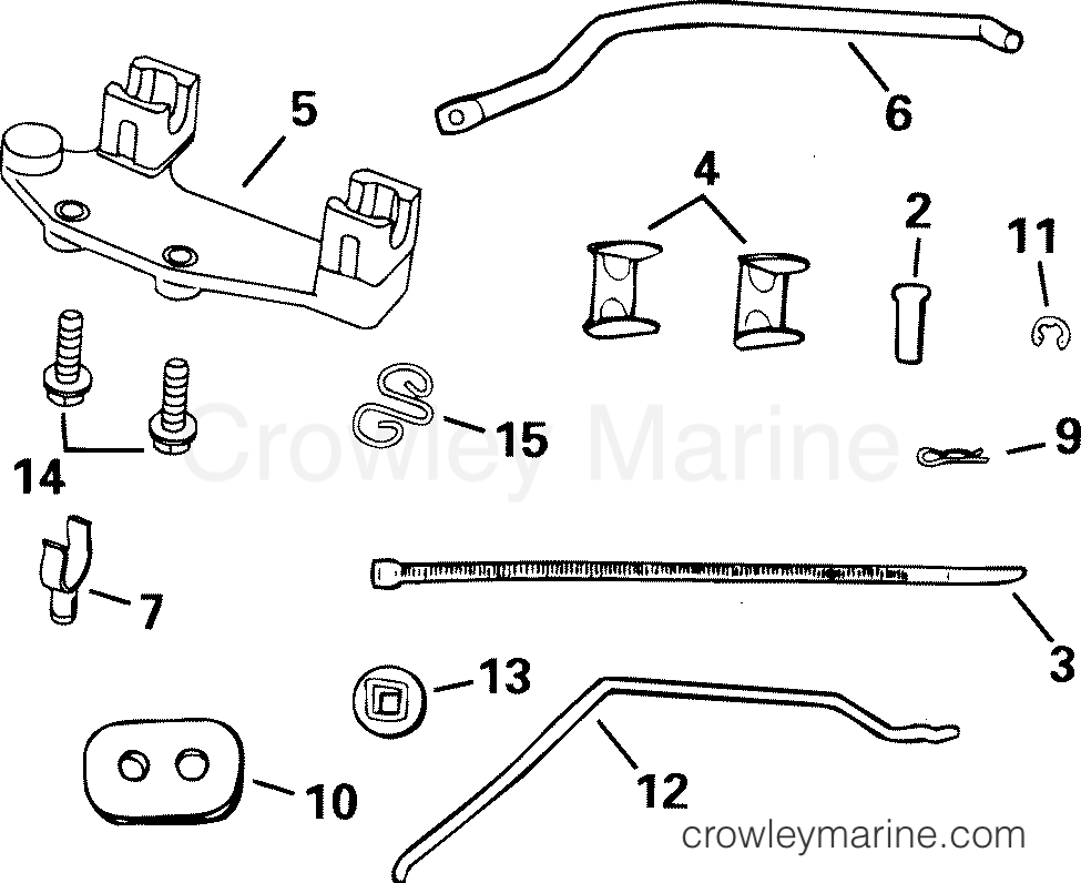 2001-2004 Rigging Accessories - 5 & 6HP 4 Stroke - REMOTE CONTROL ADAPTER KIT (2000-2004)