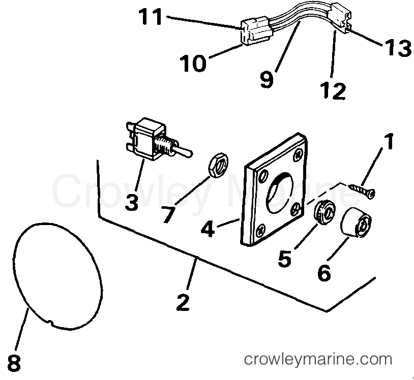 1989 Rigging OMC Stern Drive - All Models - TRIM/TILT SWITCH CONVERSION KIT
