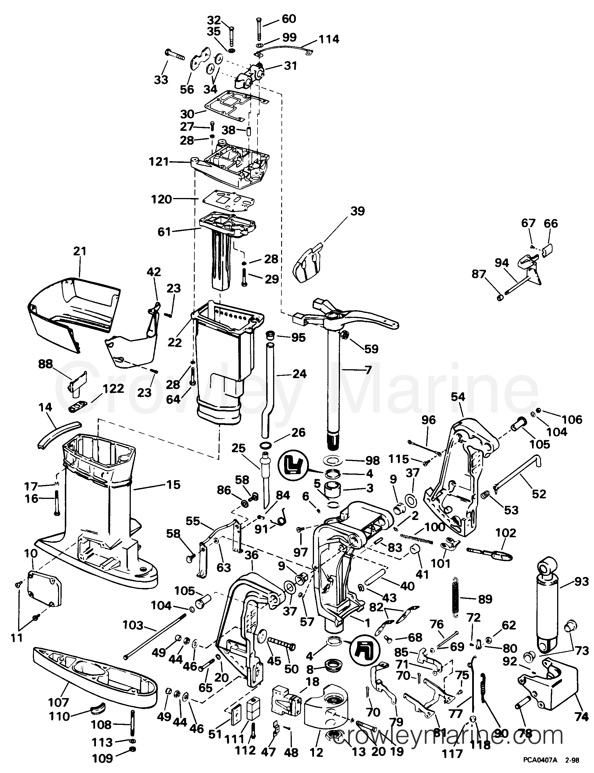 1998 Outboard 65 - SJ65RSYD - MIDSECTION