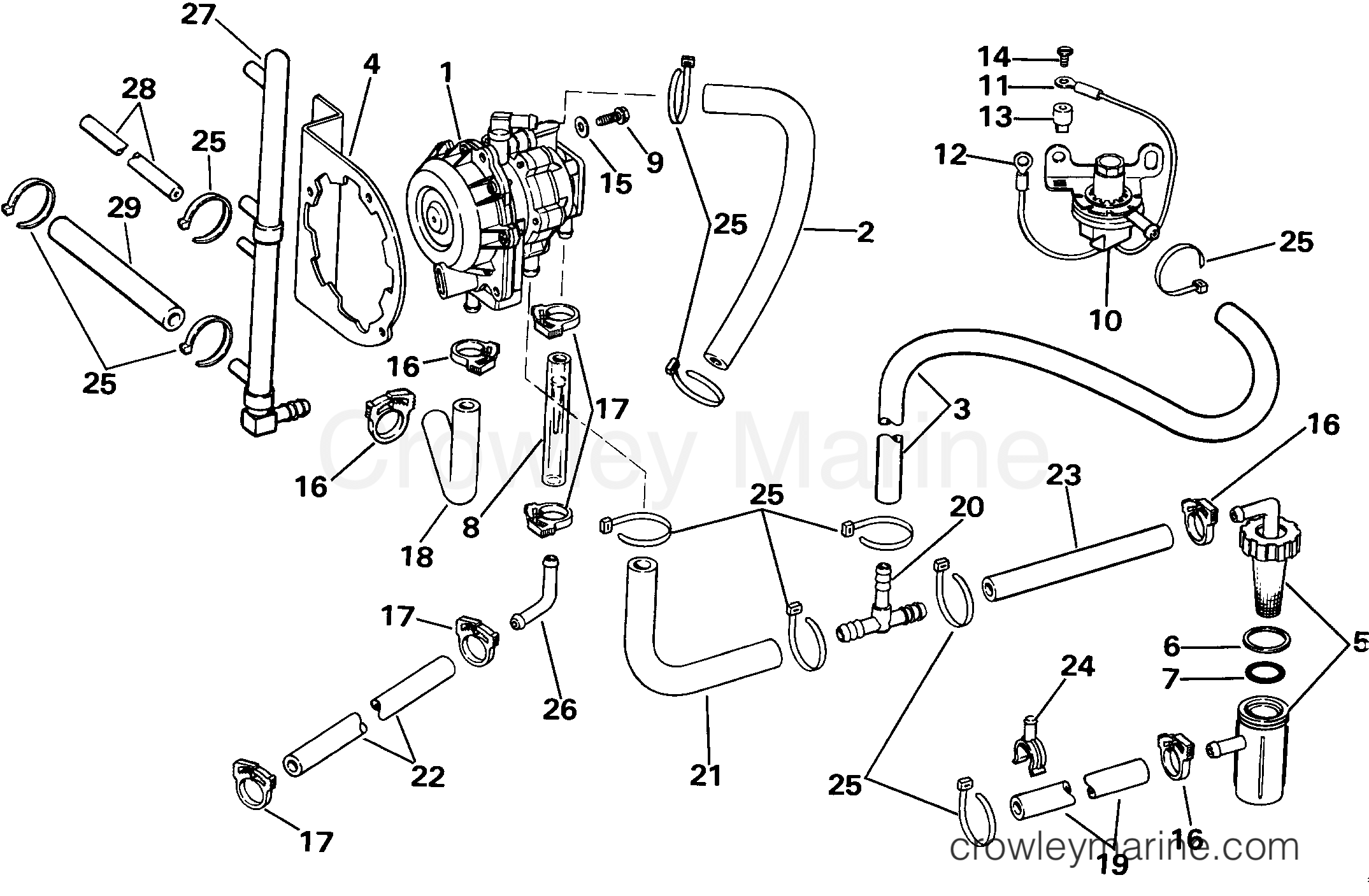 1985 Outboard 155 - E155WTXCOC - VRO PUMP