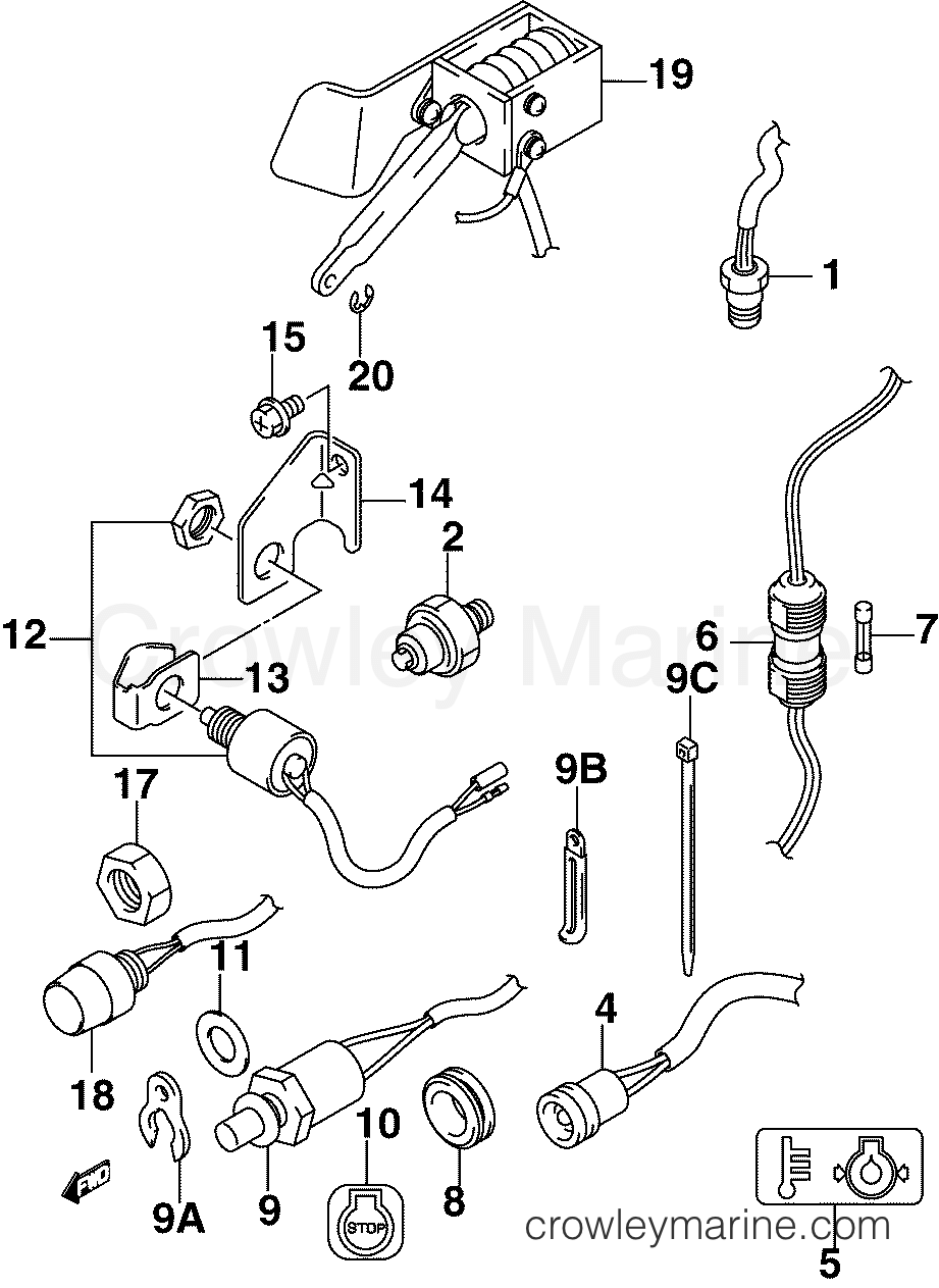 2005 Outboard 25 - J25PL4SOC - SENSORS